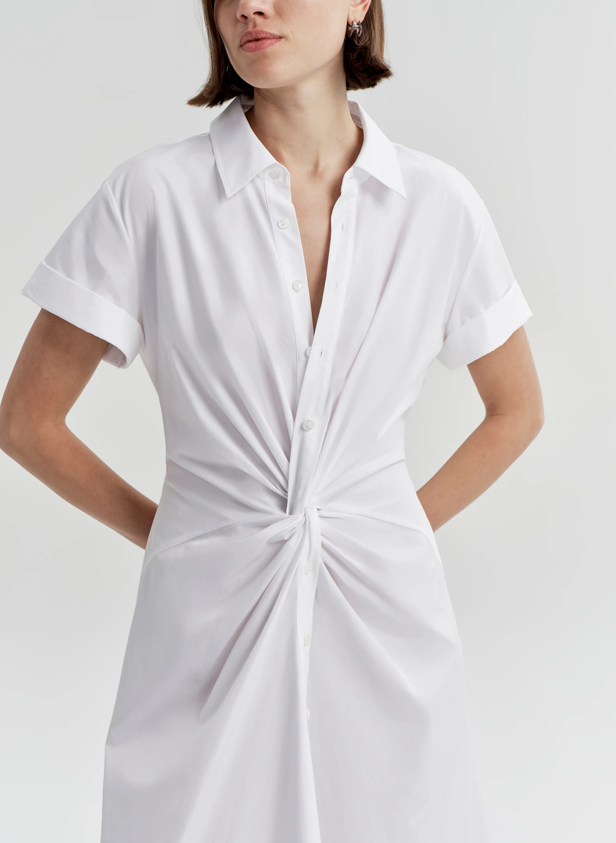 Ana Cotton Midi Shirtdress - Image 2