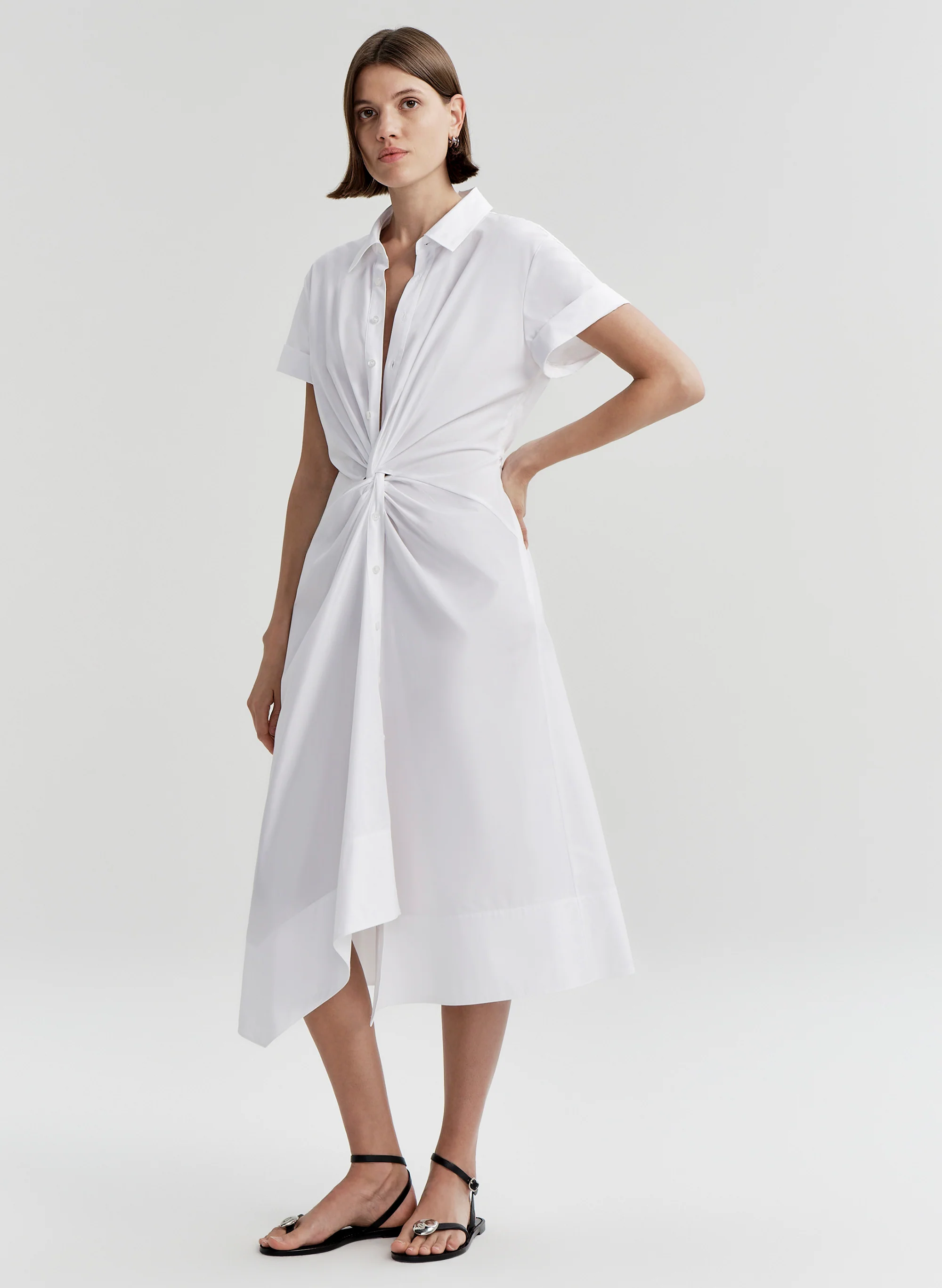 Ana Cotton Midi Shirtdress - Image 4