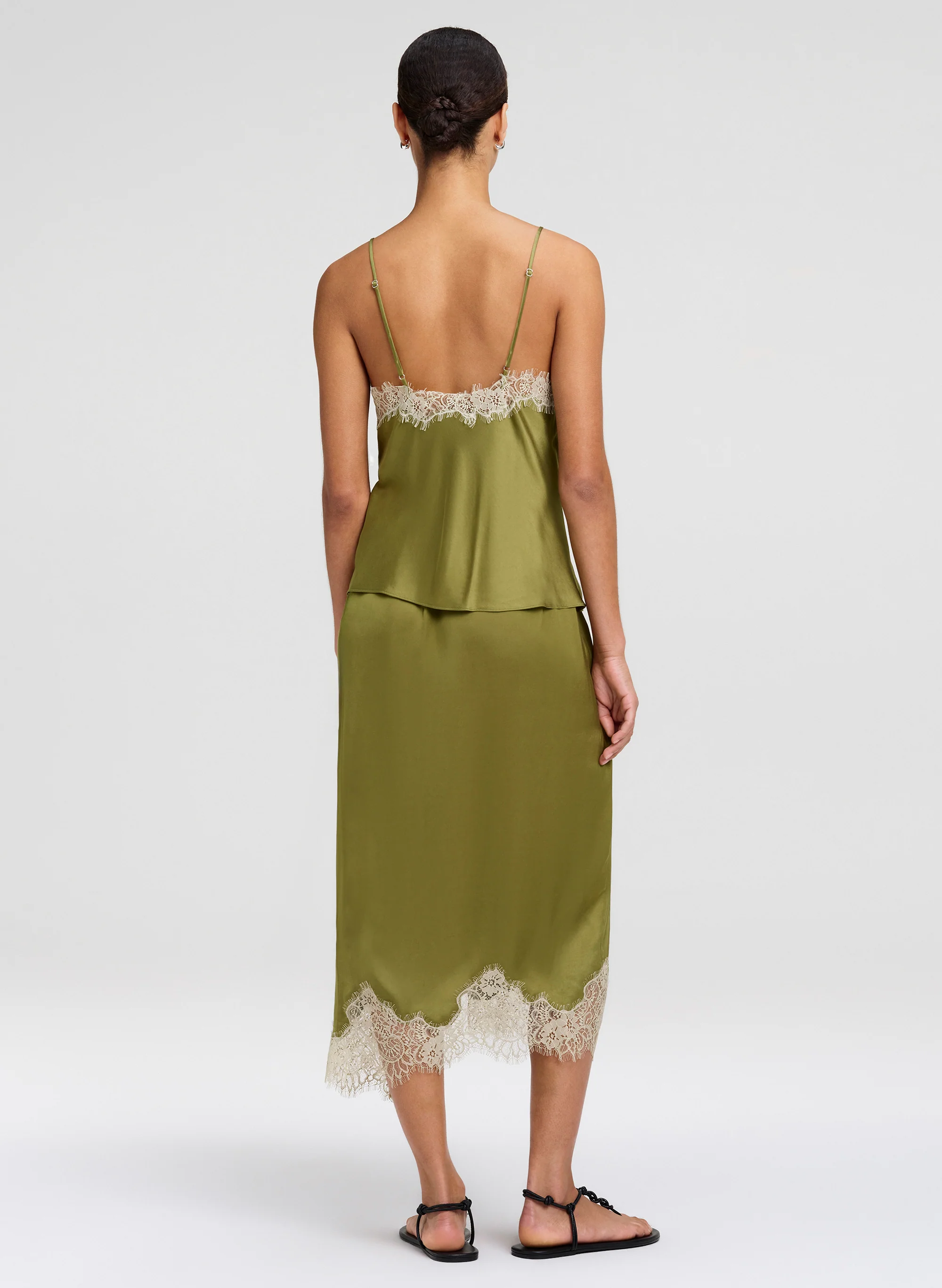 Annabelle Satin and Lace Camisole Top - Image 4