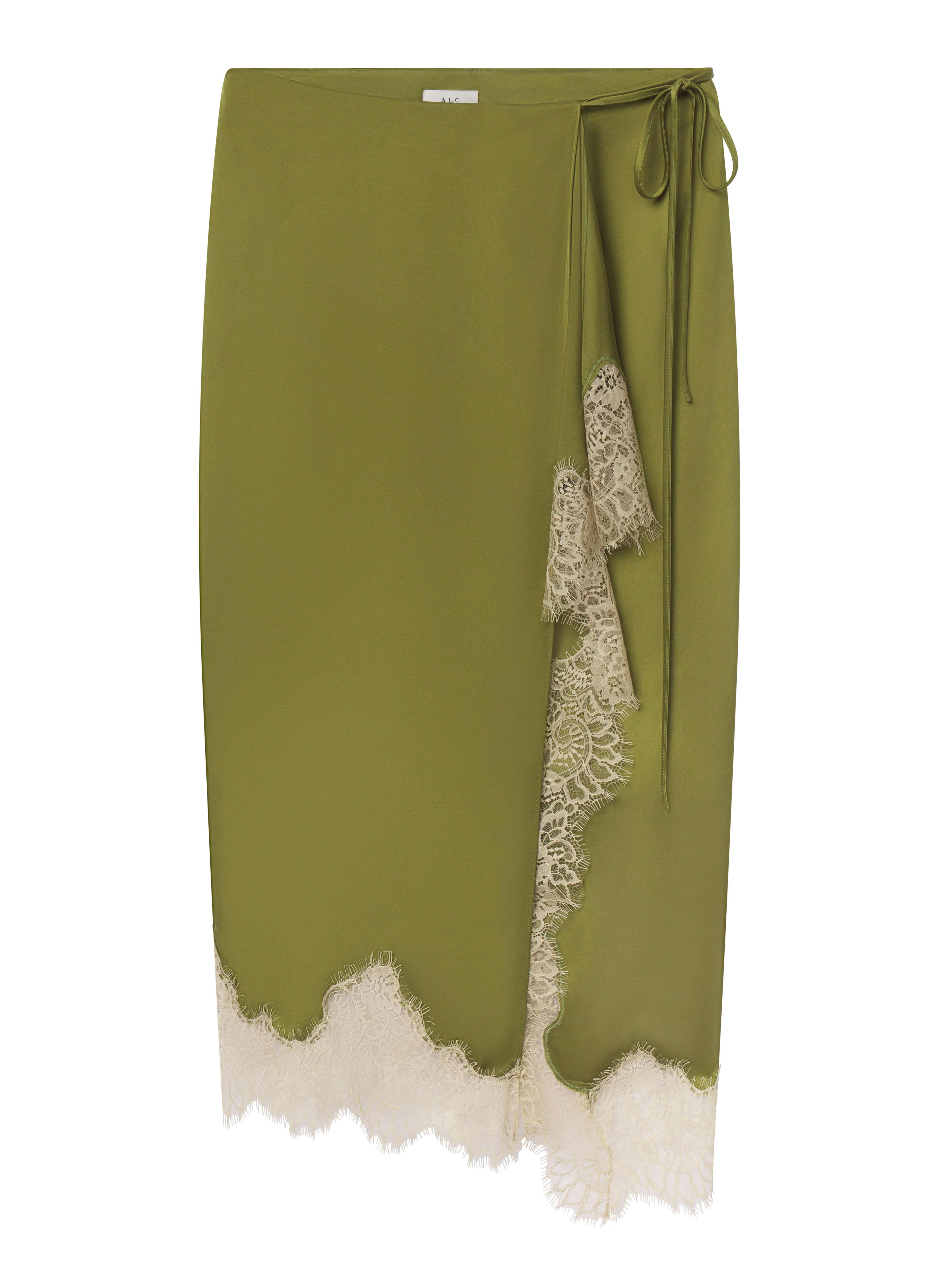 Bree Satin and Lace Midi Skirt - Image 6