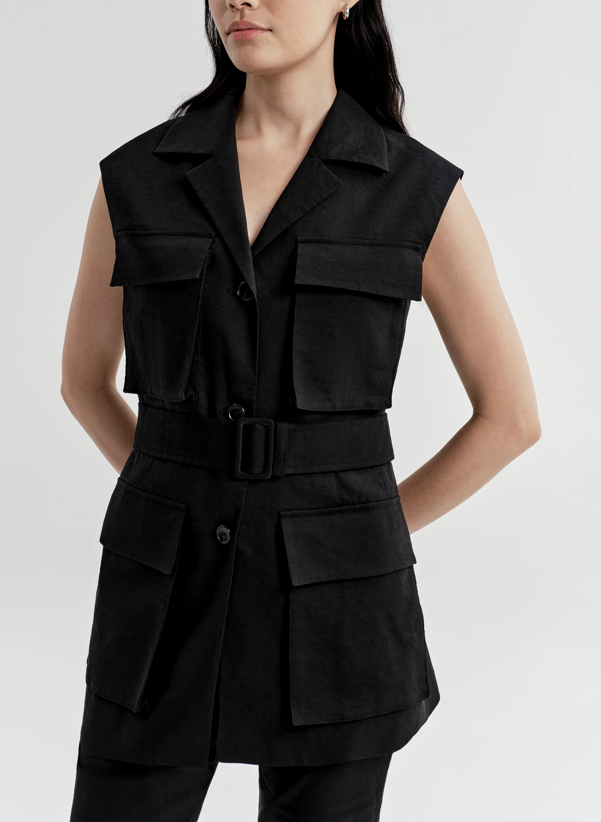 Cameron Linen Vest - Image 3