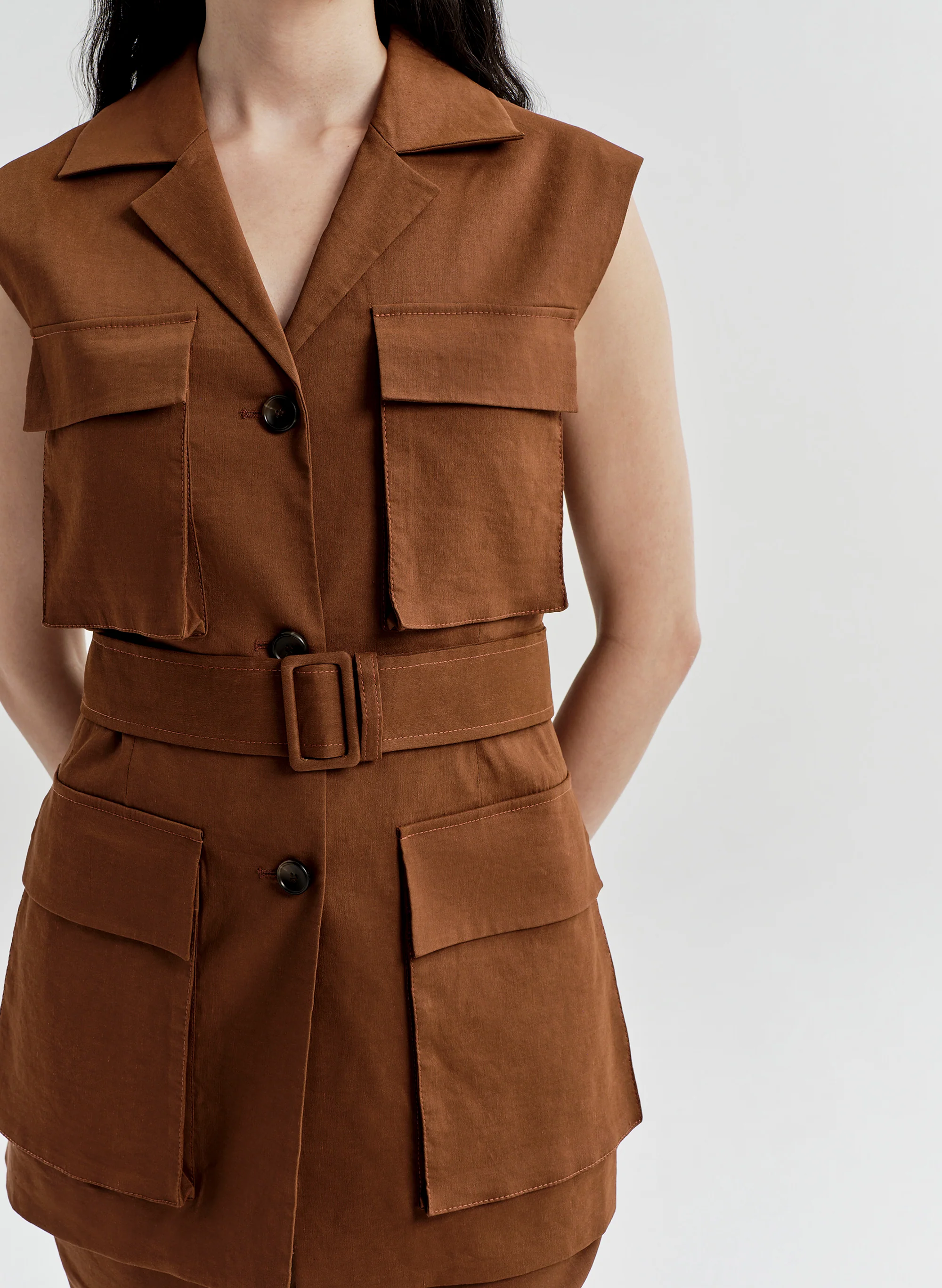 Cameron Linen Vest - Image 3