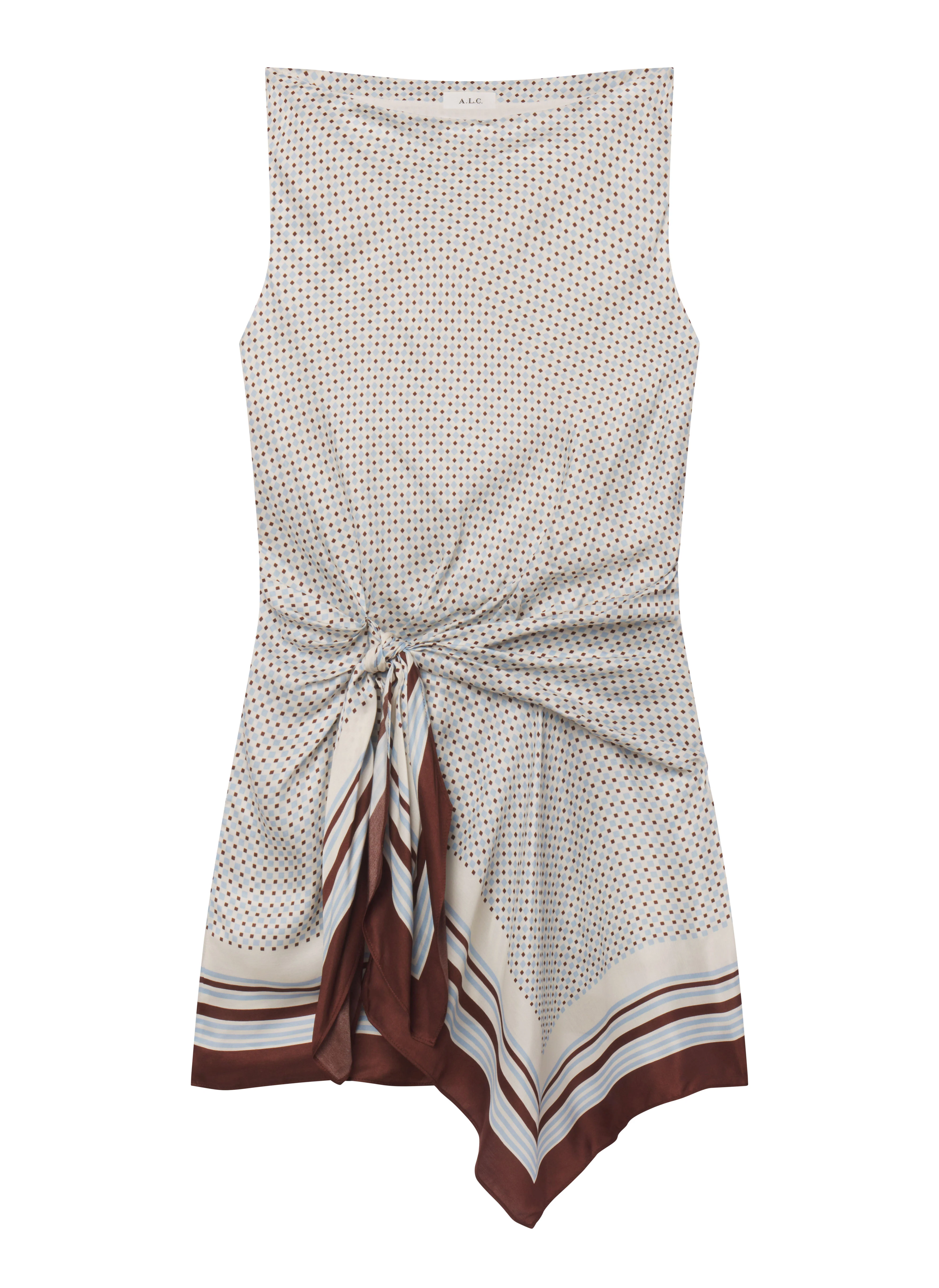 Dea Scarf Print Mini Dress - Image 5
