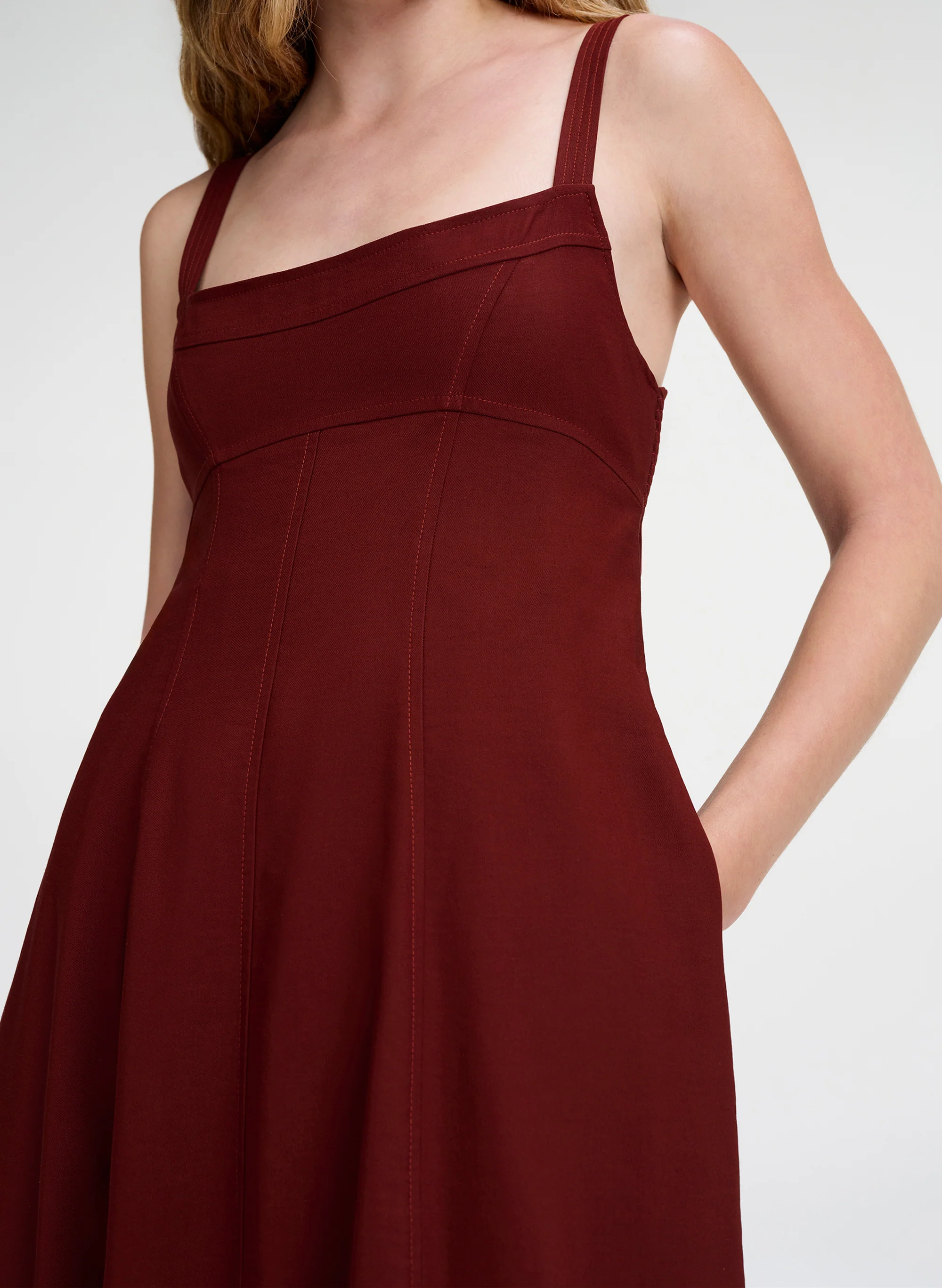 Elisha Stretch Linen Midi Dress - Image 3