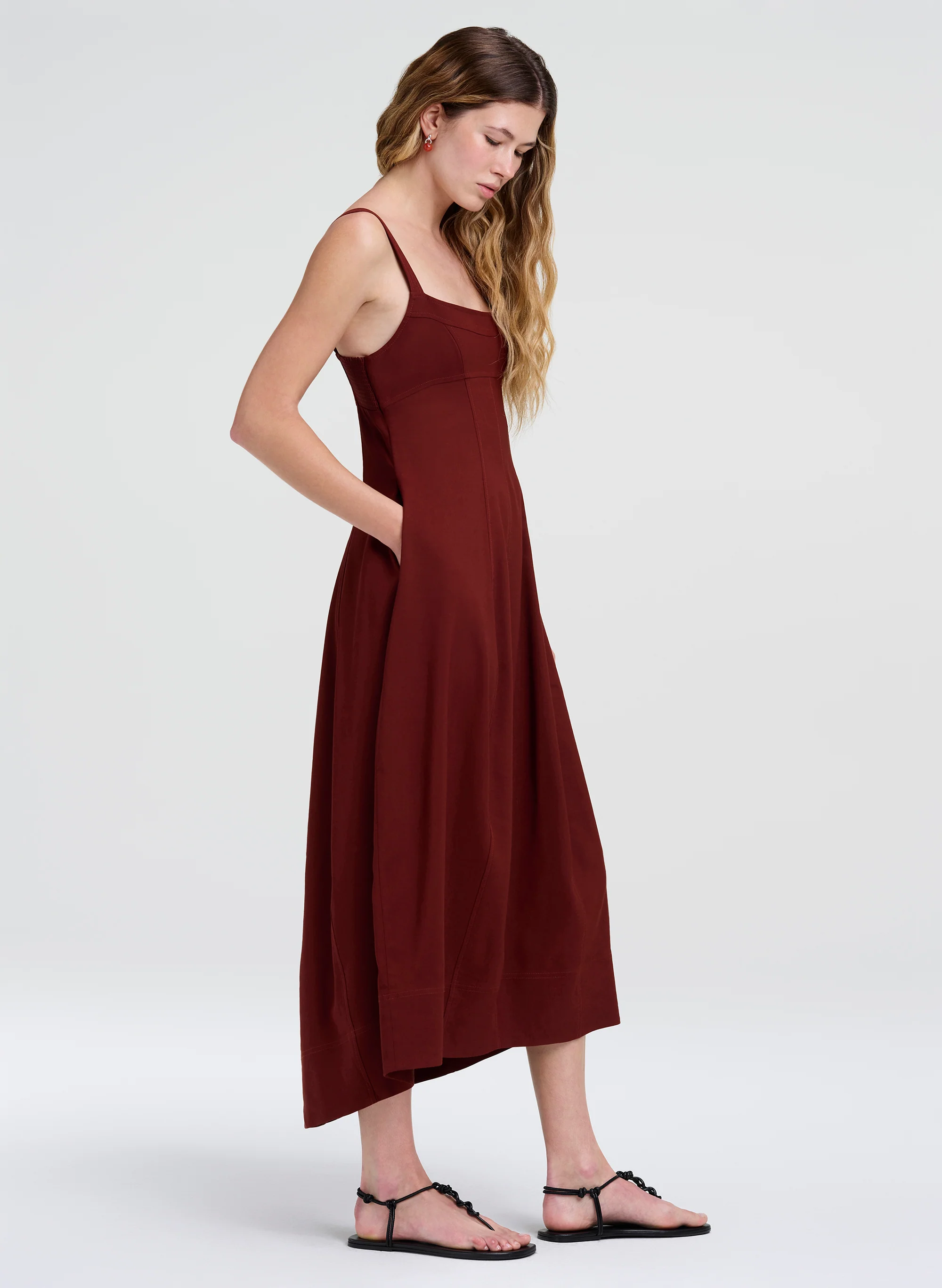 Elisha Stretch Linen Midi Dress - Image 4