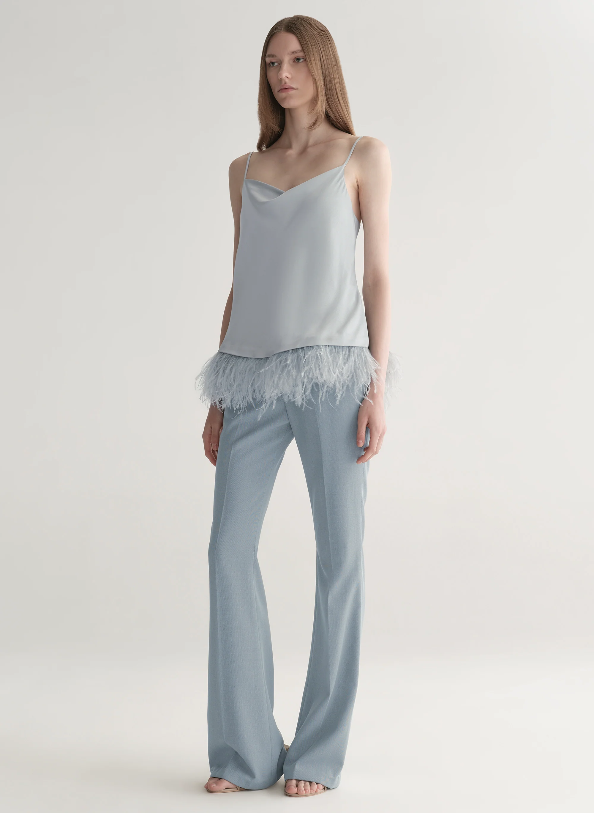 Eliza Feather Trimmed Camisole Top - Image 5