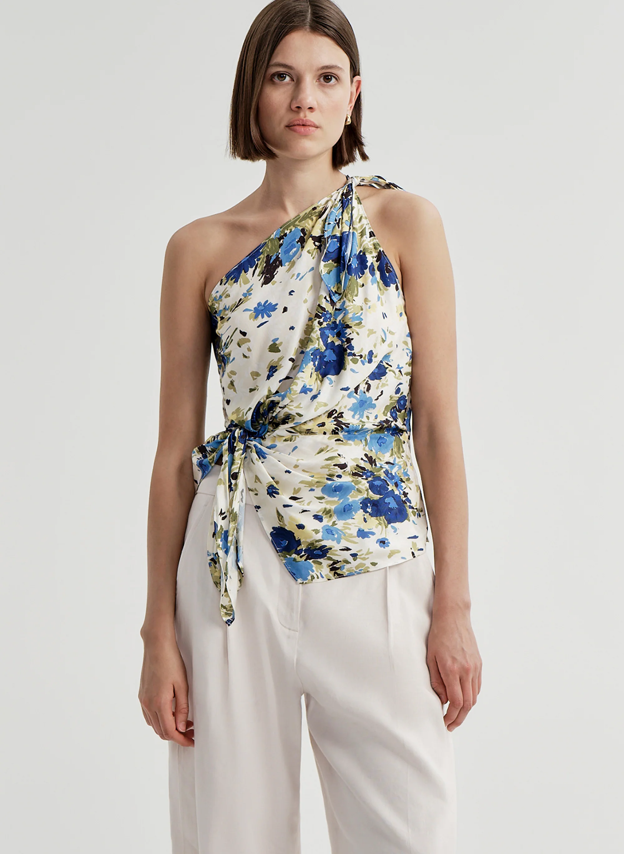Elliana Floral One Shoulder Top