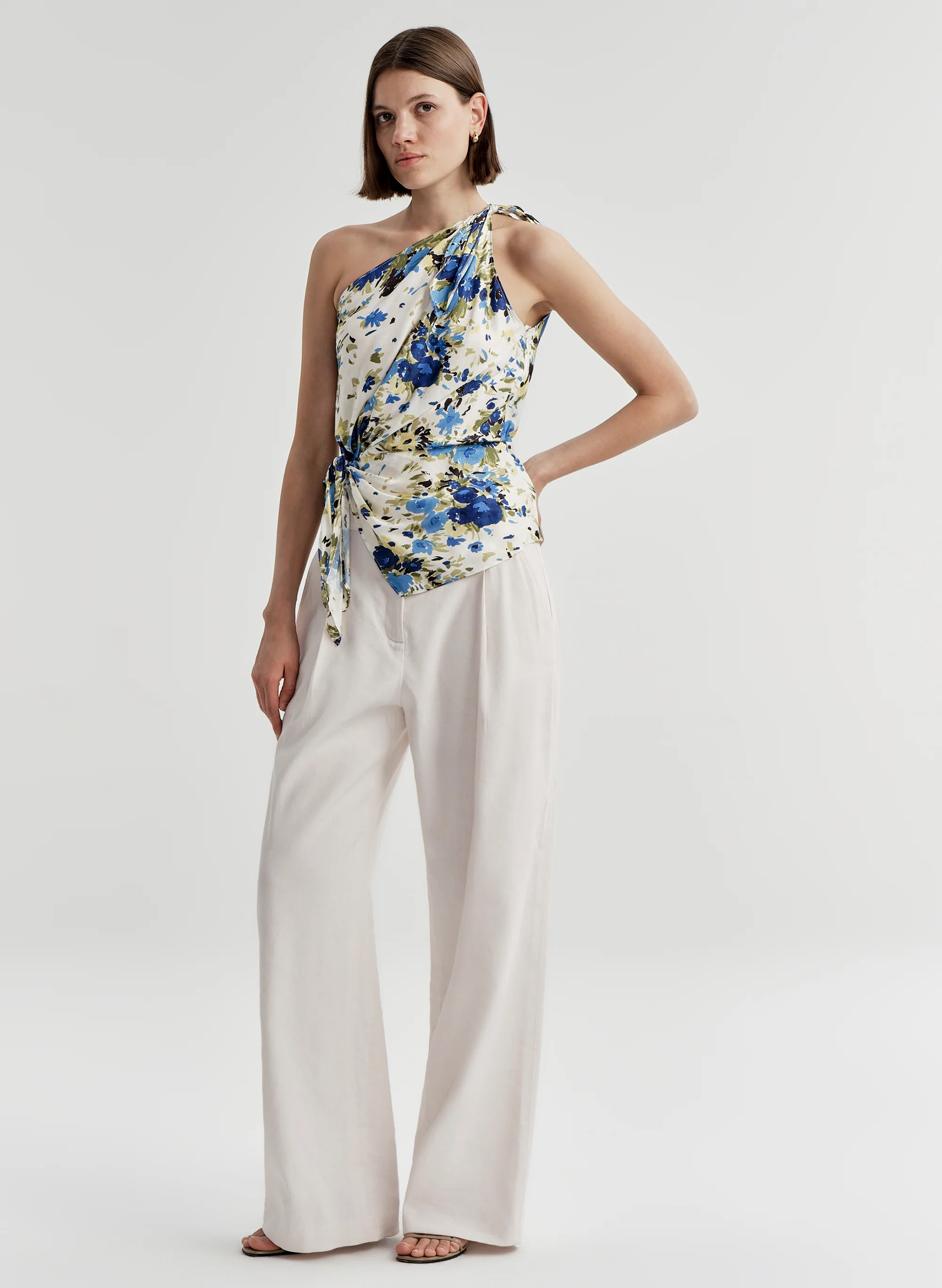 Elliana Floral One Shoulder Top - Image 5