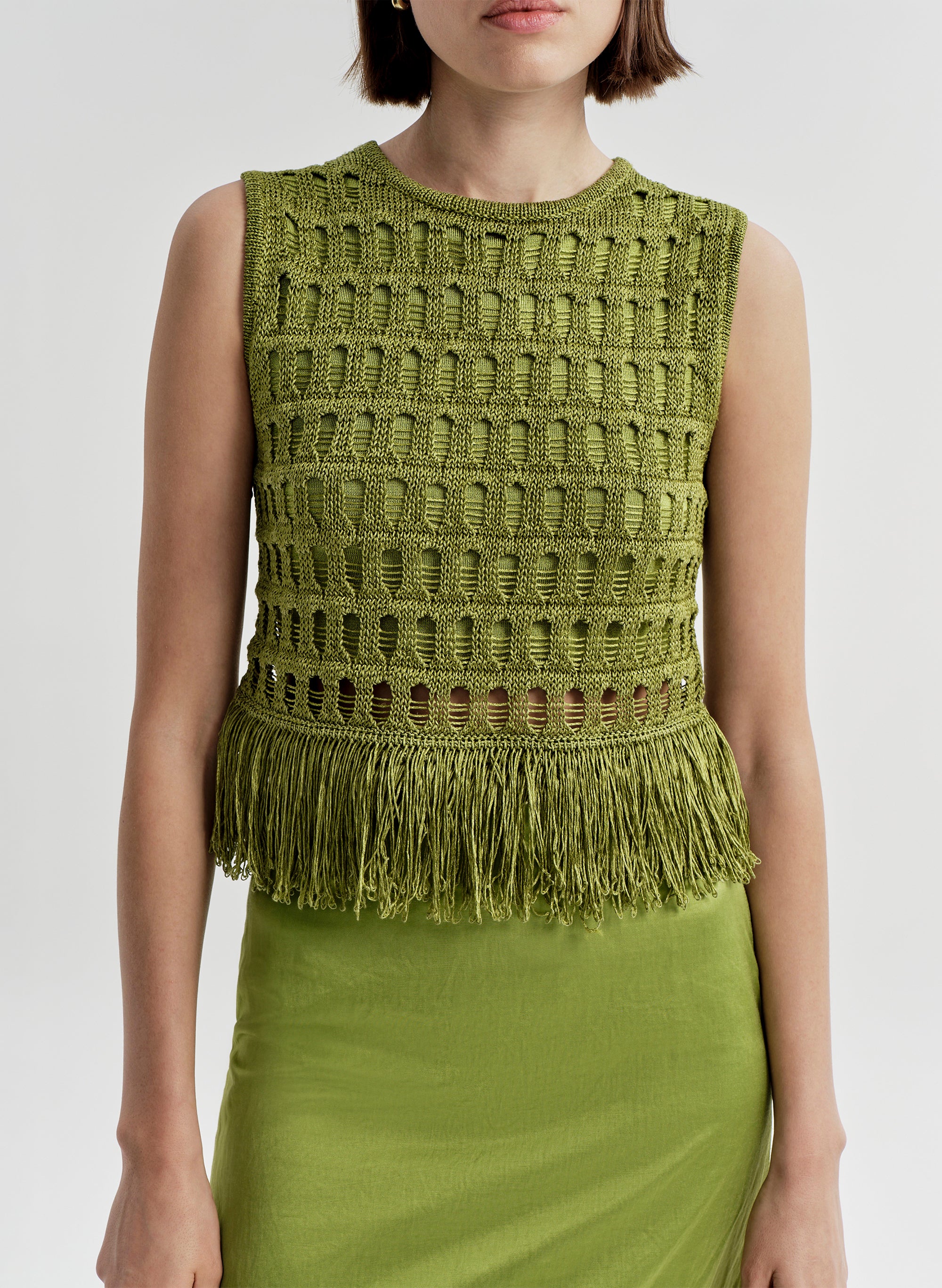 Esme Crochet Fringe Top - Image 2