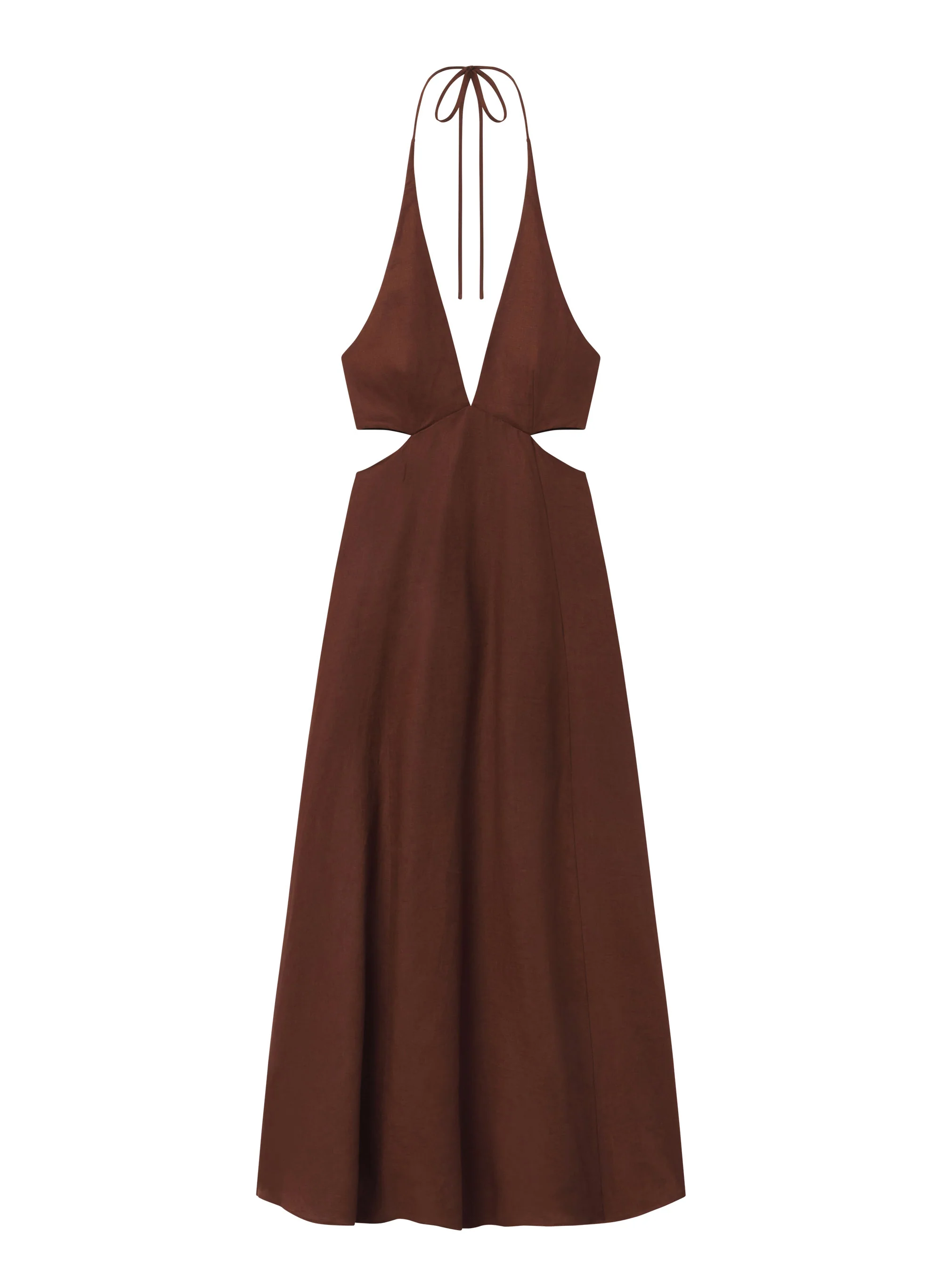 Evelena Tie-Back Linen Midi Dress - Image 8