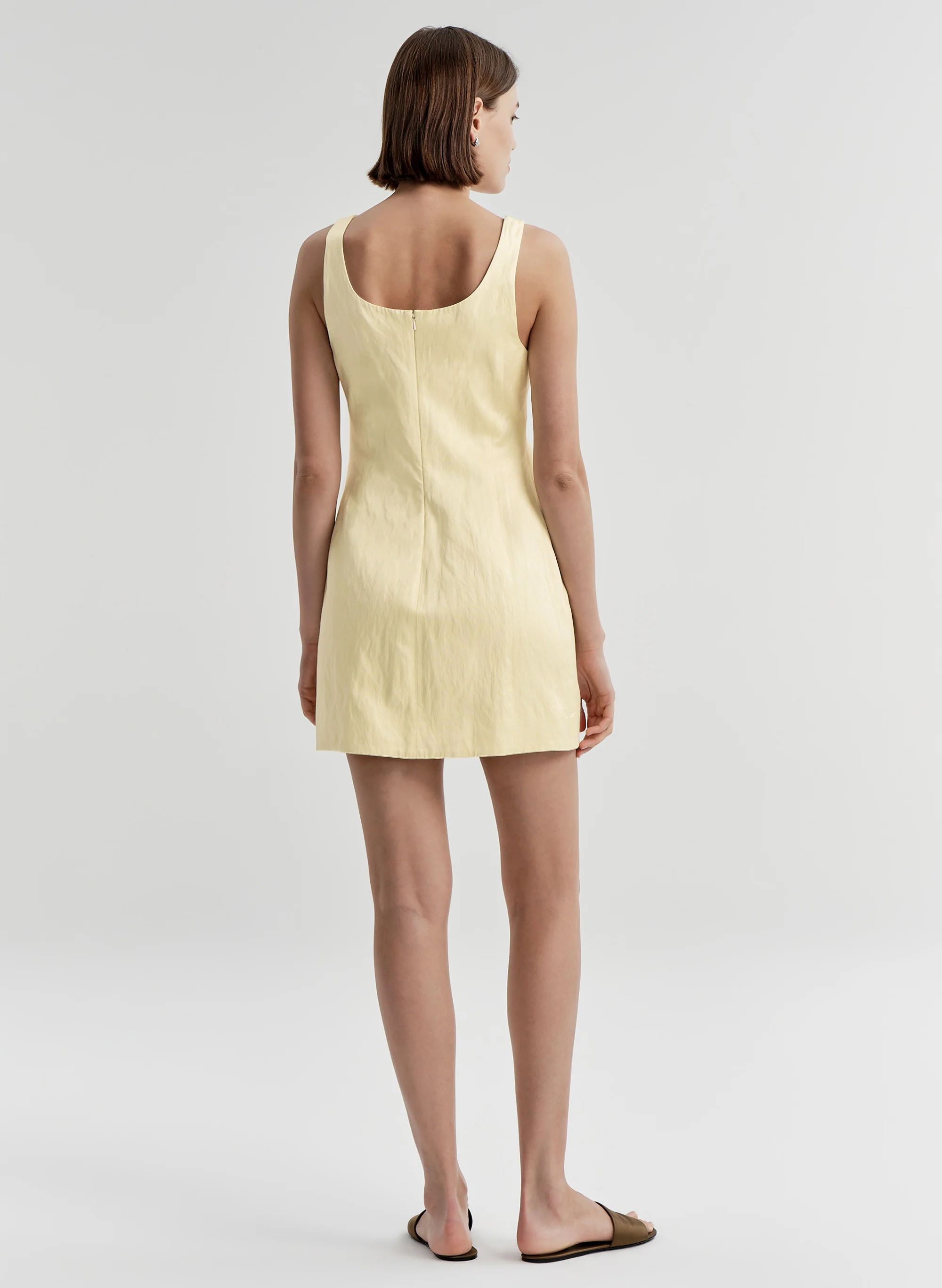 Faye Satin Mini Dress - Image 5