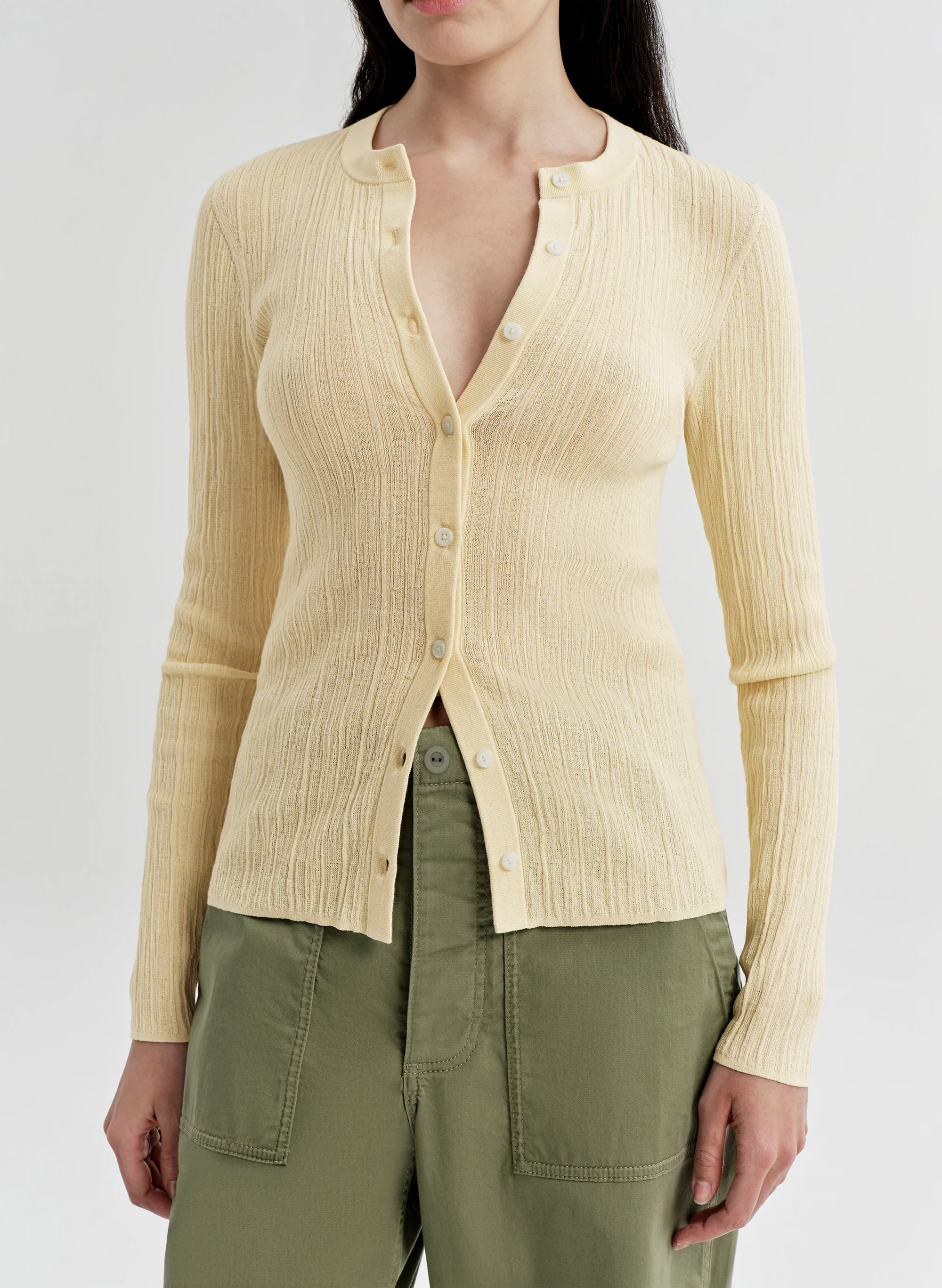 Fisher Fine Cotton Knit Cardigan - Image 2