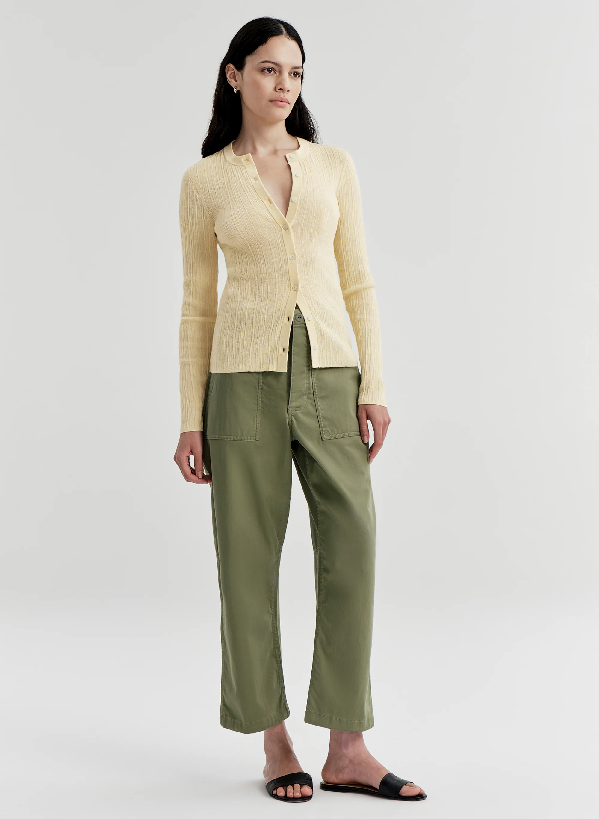 Fisher Fine Cotton Knit Cardigan - Image 3