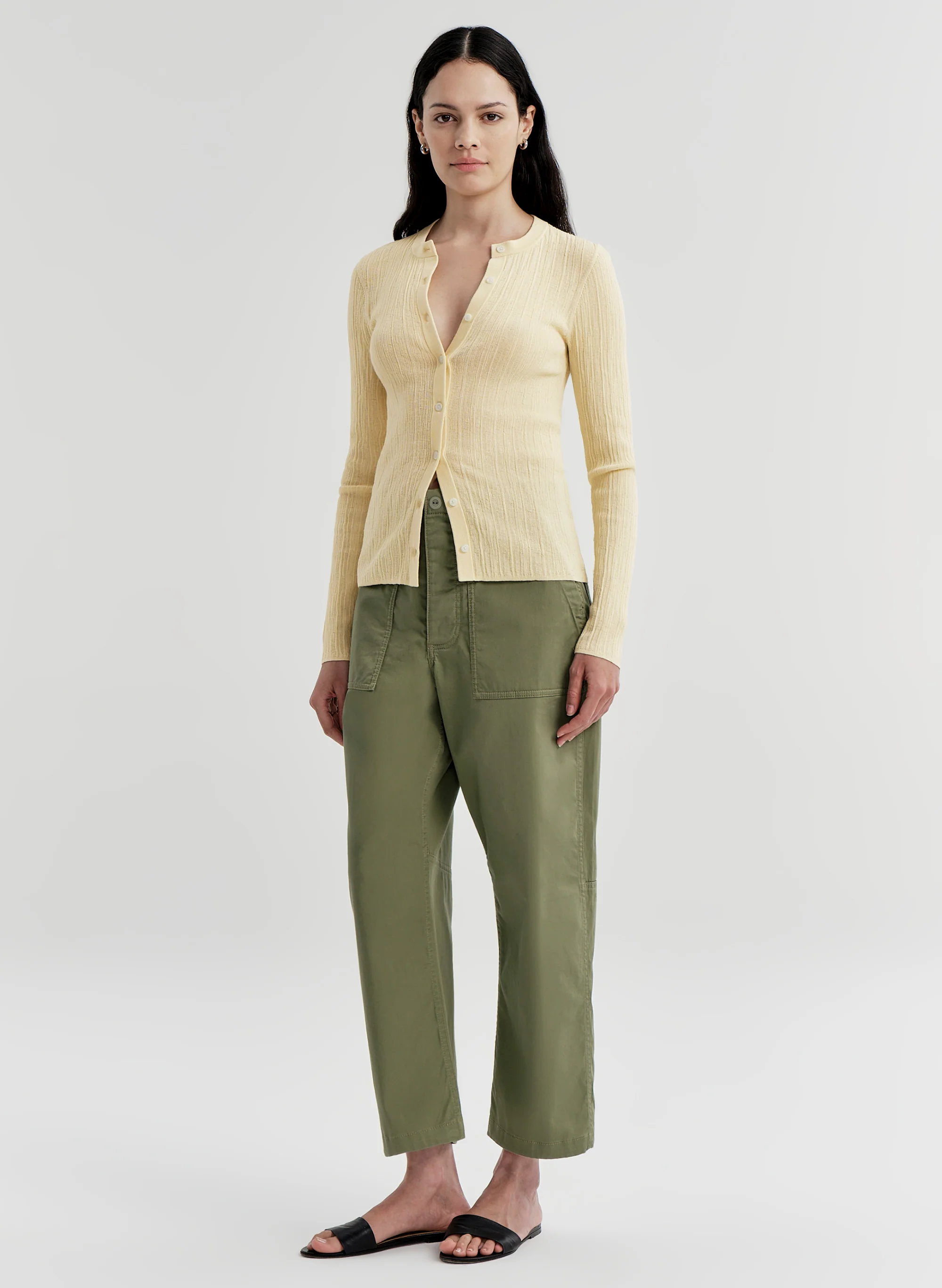 Fisher Fine Cotton Knit Cardigan - Image 4