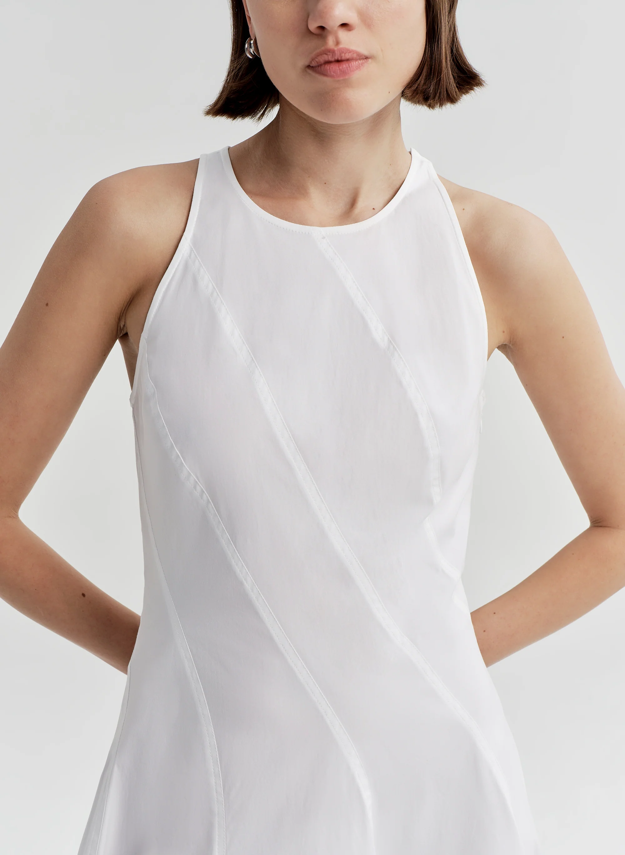 Gemma Stretch Cotton Midi Dress - Image 3