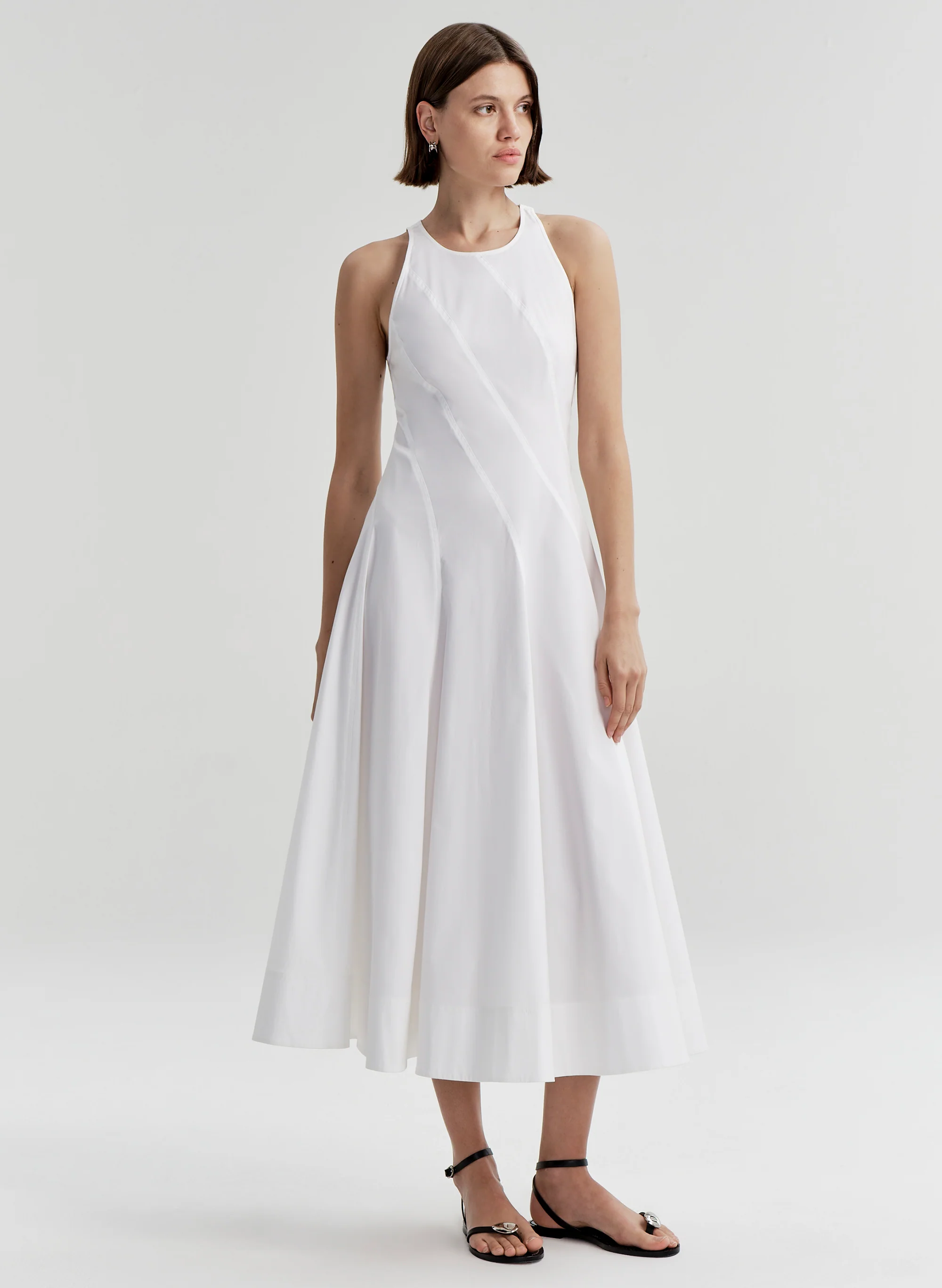 Gemma Stretch Cotton Midi Dress - Image 4