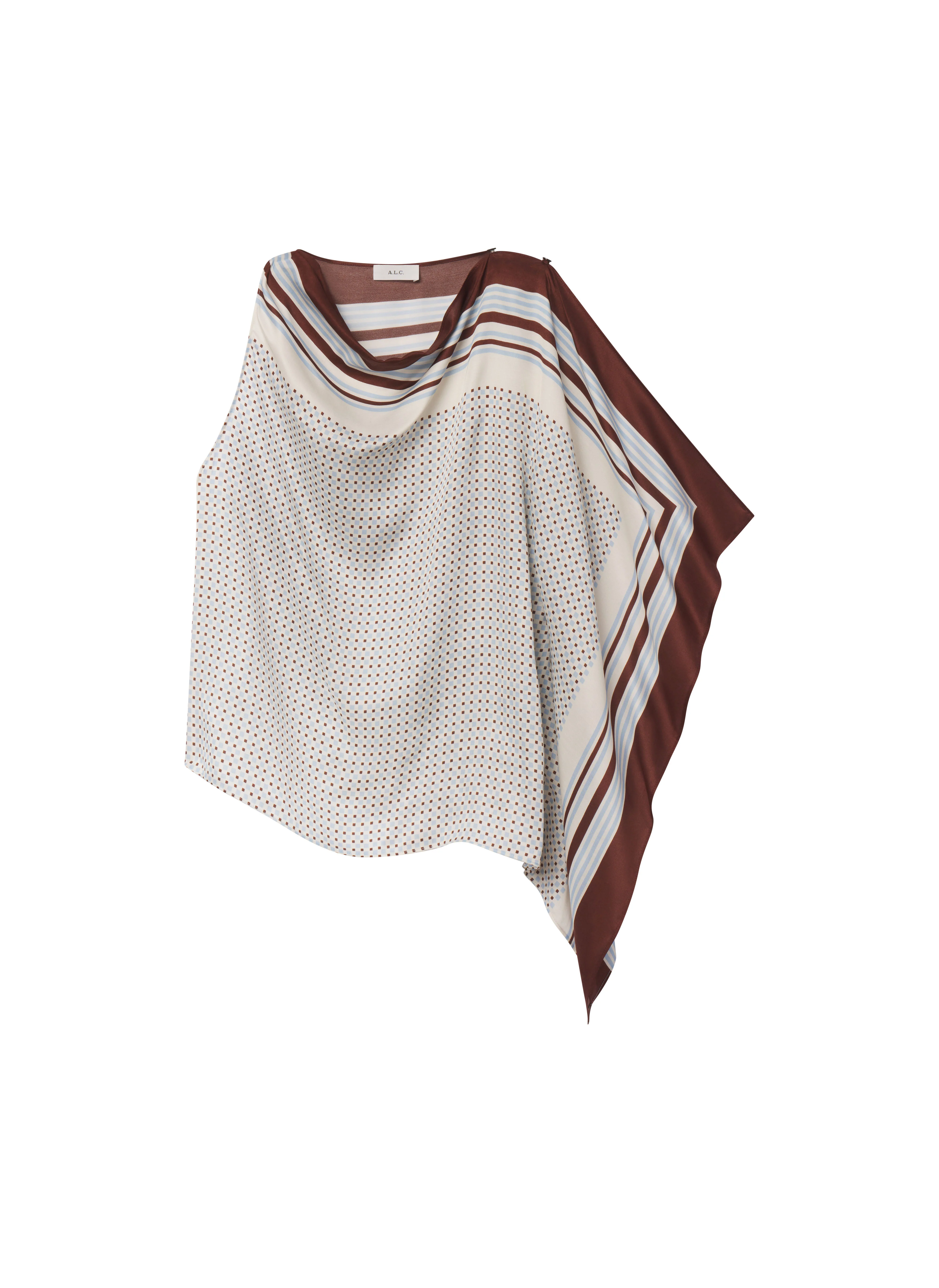 Kit Scarf Print Asymmetric Top - Image 5