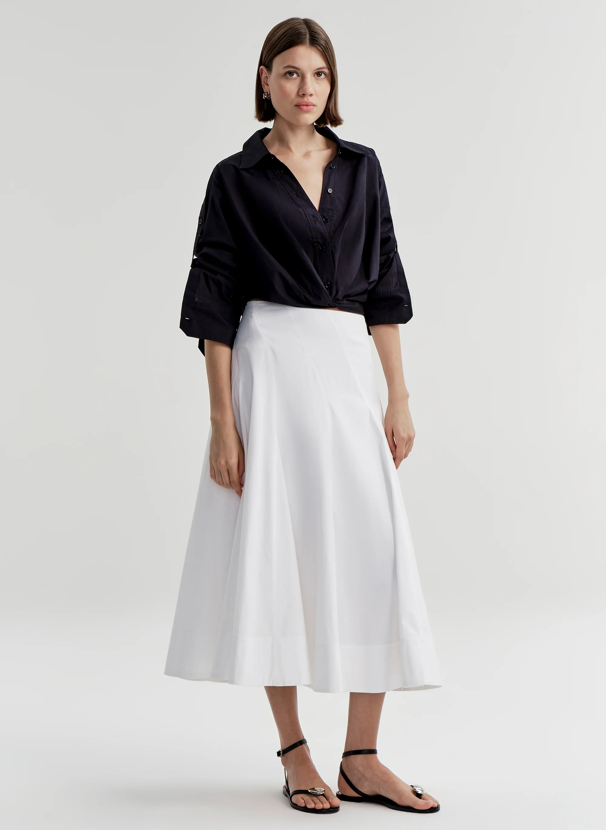 Leo Cropped Cotton Shirt - Image 3