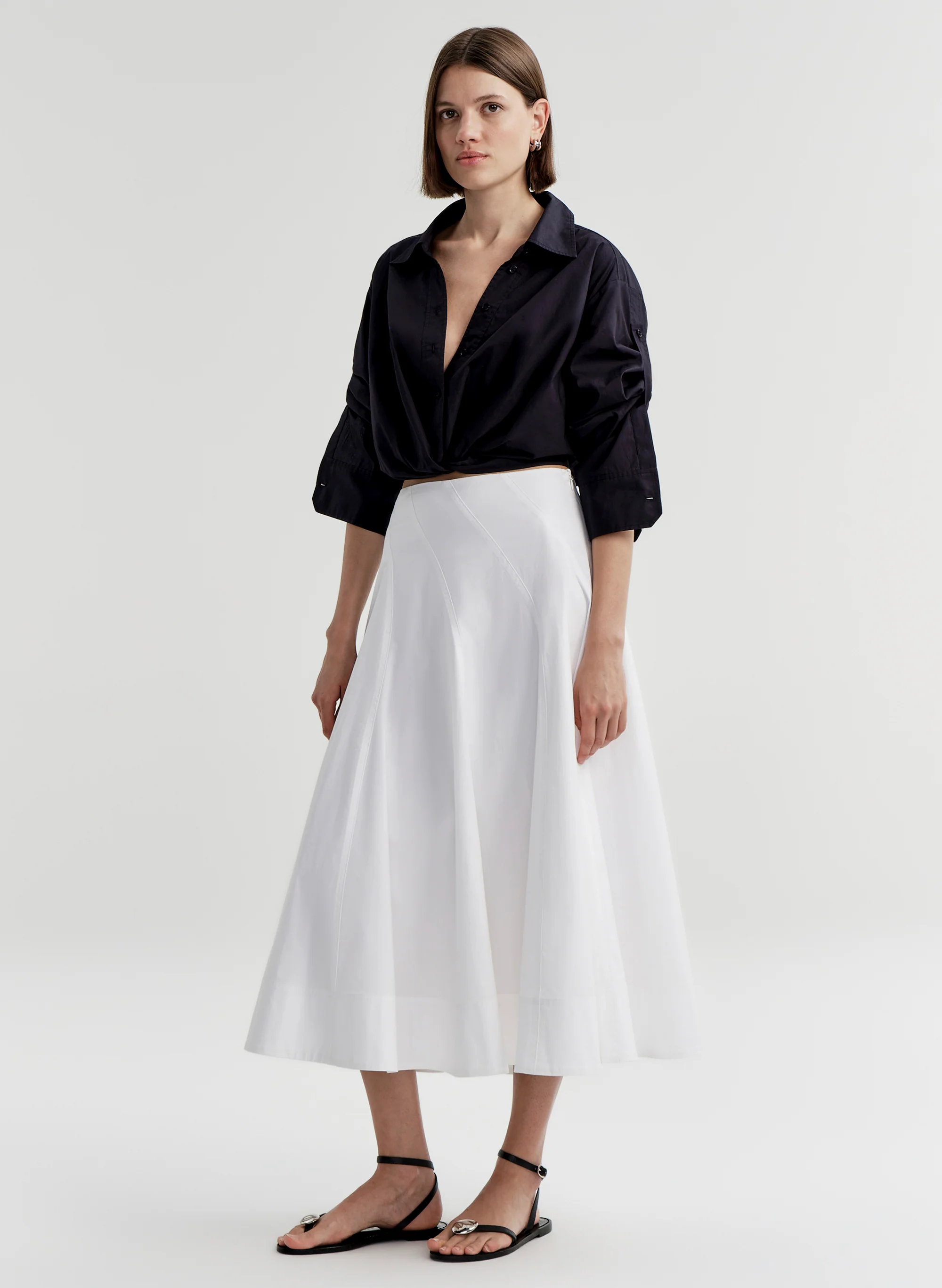 Leo Cropped Cotton Shirt - Image 4