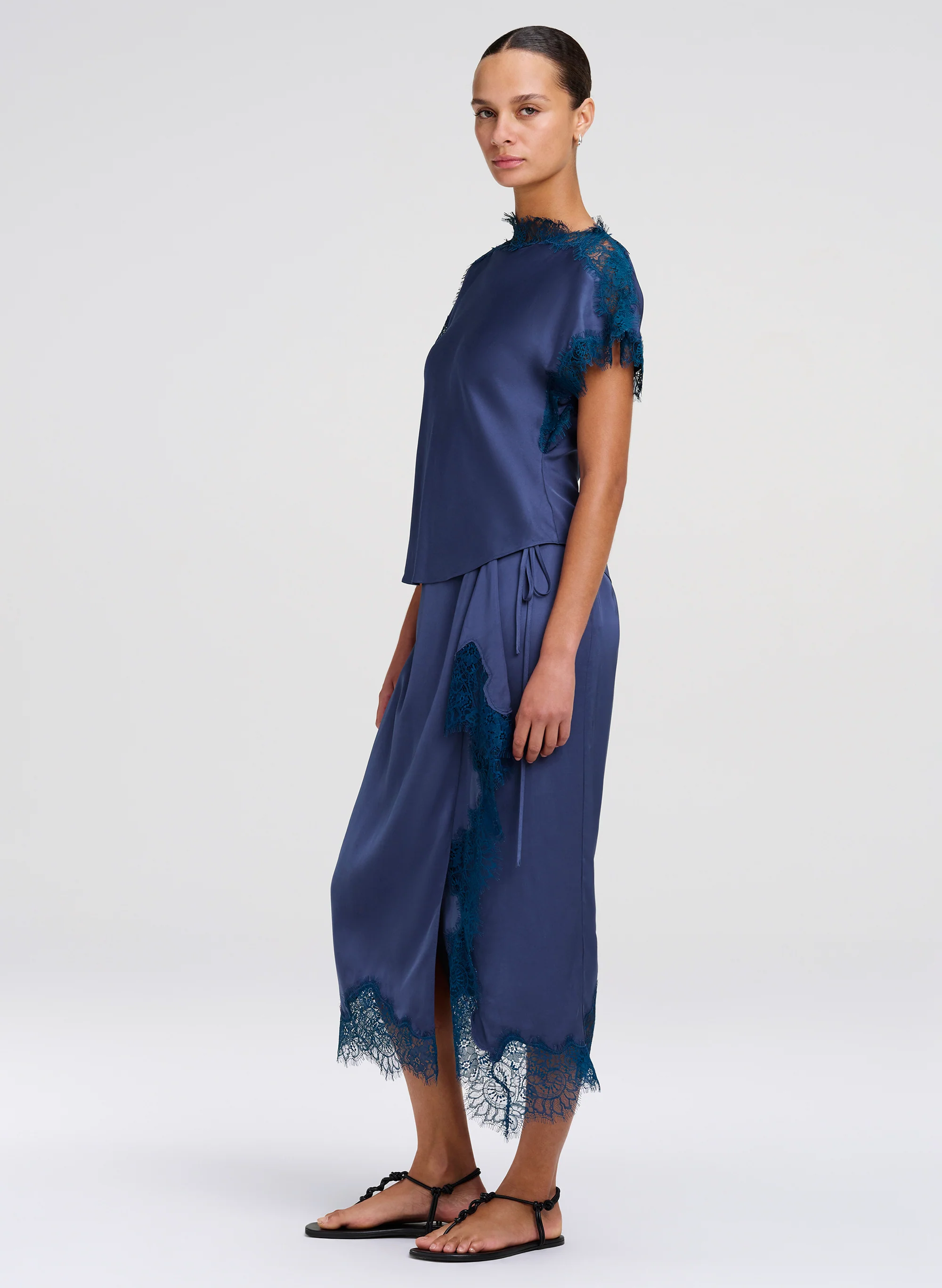 Luna Satin and Lace Top - Image 3