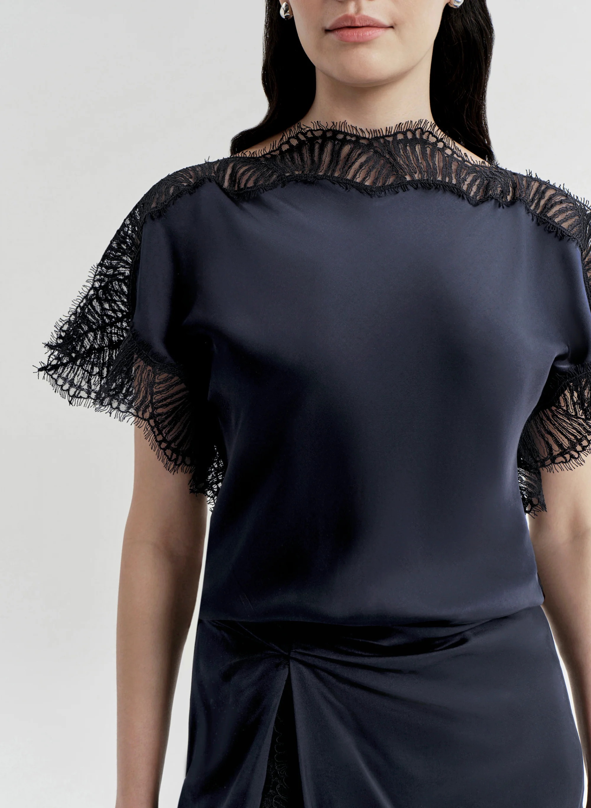 Luna Satin and Lace Top - Image 2