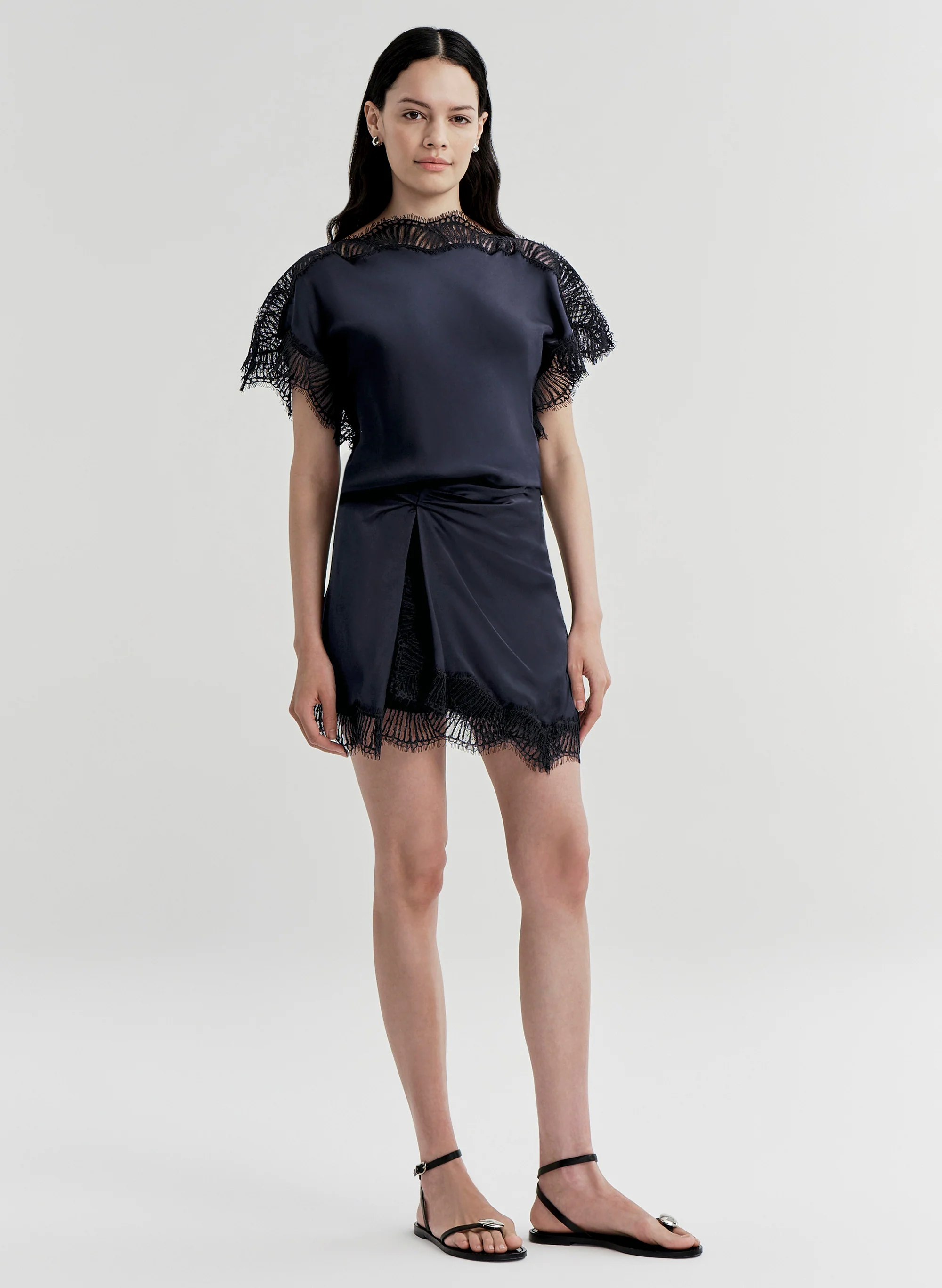 Luna Satin and Lace Top - Image 3