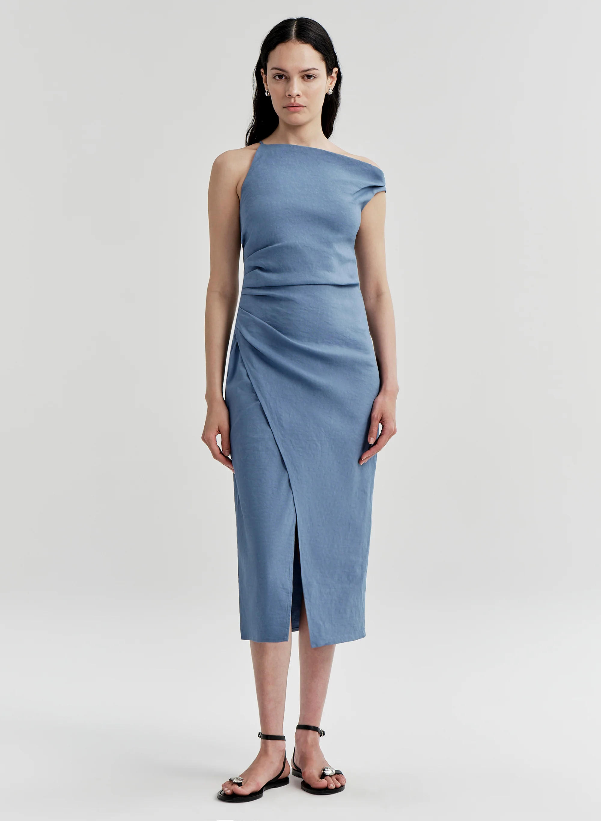 Lyra Linen Midi Dress - Image 2