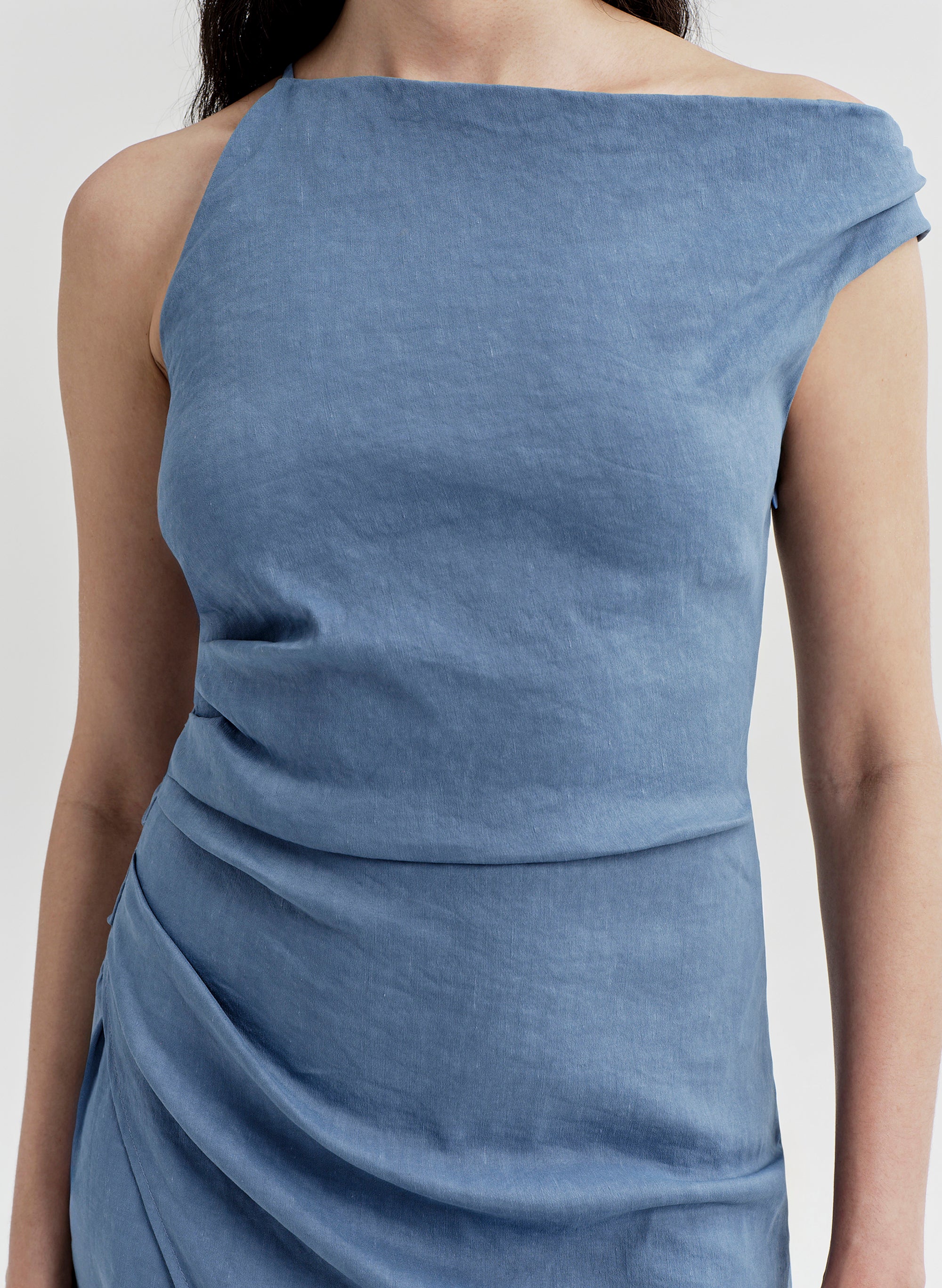 Lyra Linen Midi Dress - Image 3