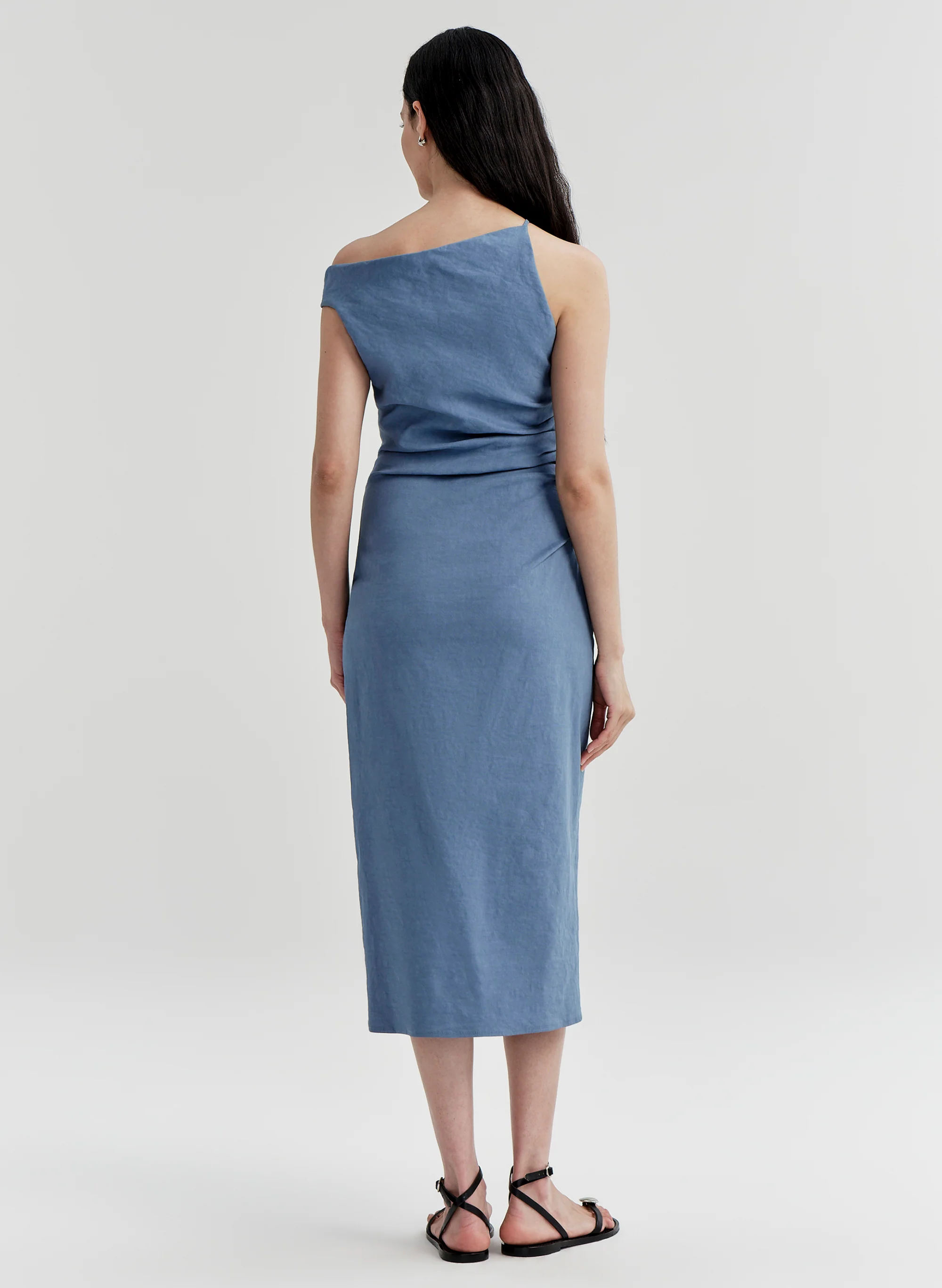 Lyra Linen Midi Dress - Image 6