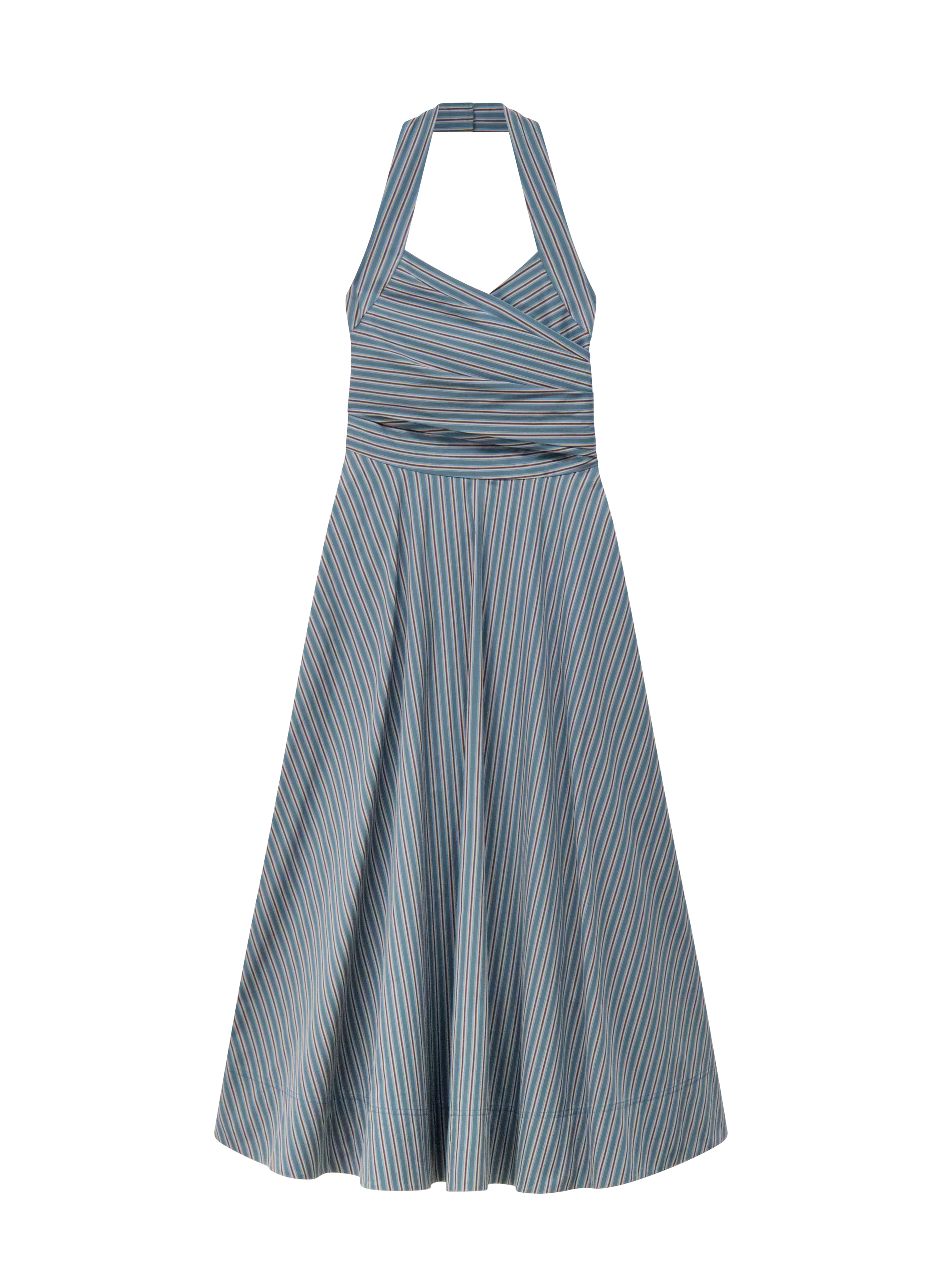 Magnolia Striped Cotton Midi Dress - Image 5