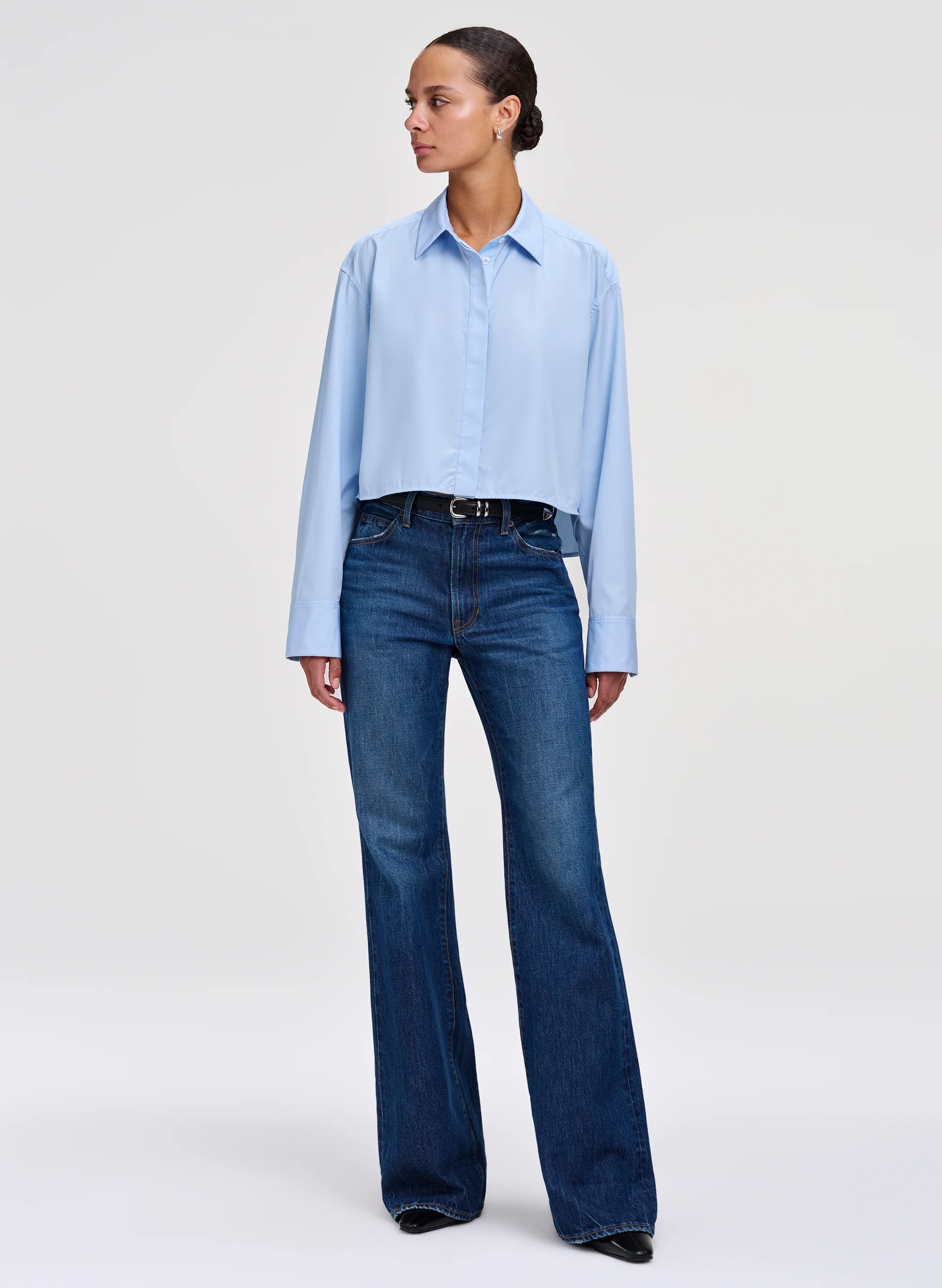 Maude Cropped Cotton Shirt - Image 4