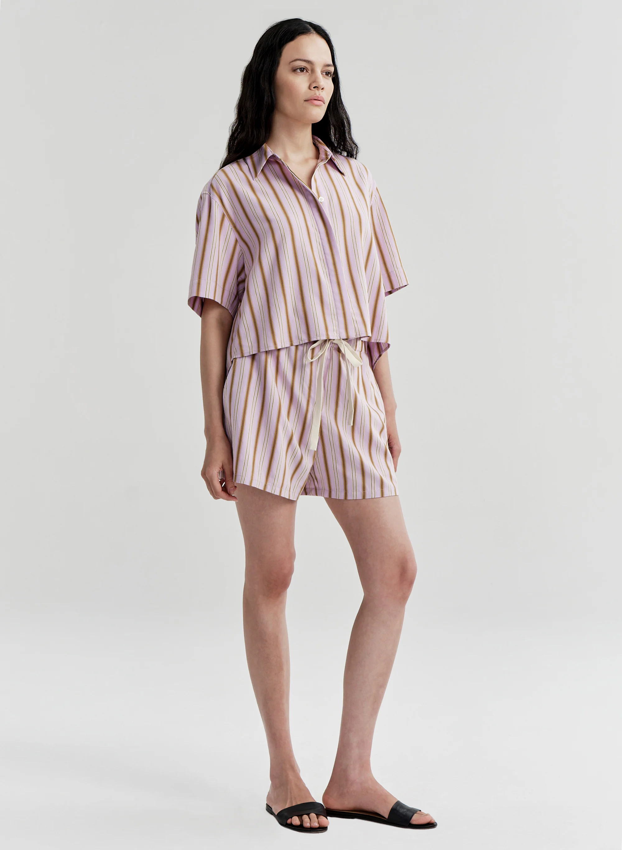 Mel Short Sleeve Striped Shirt - Image 3