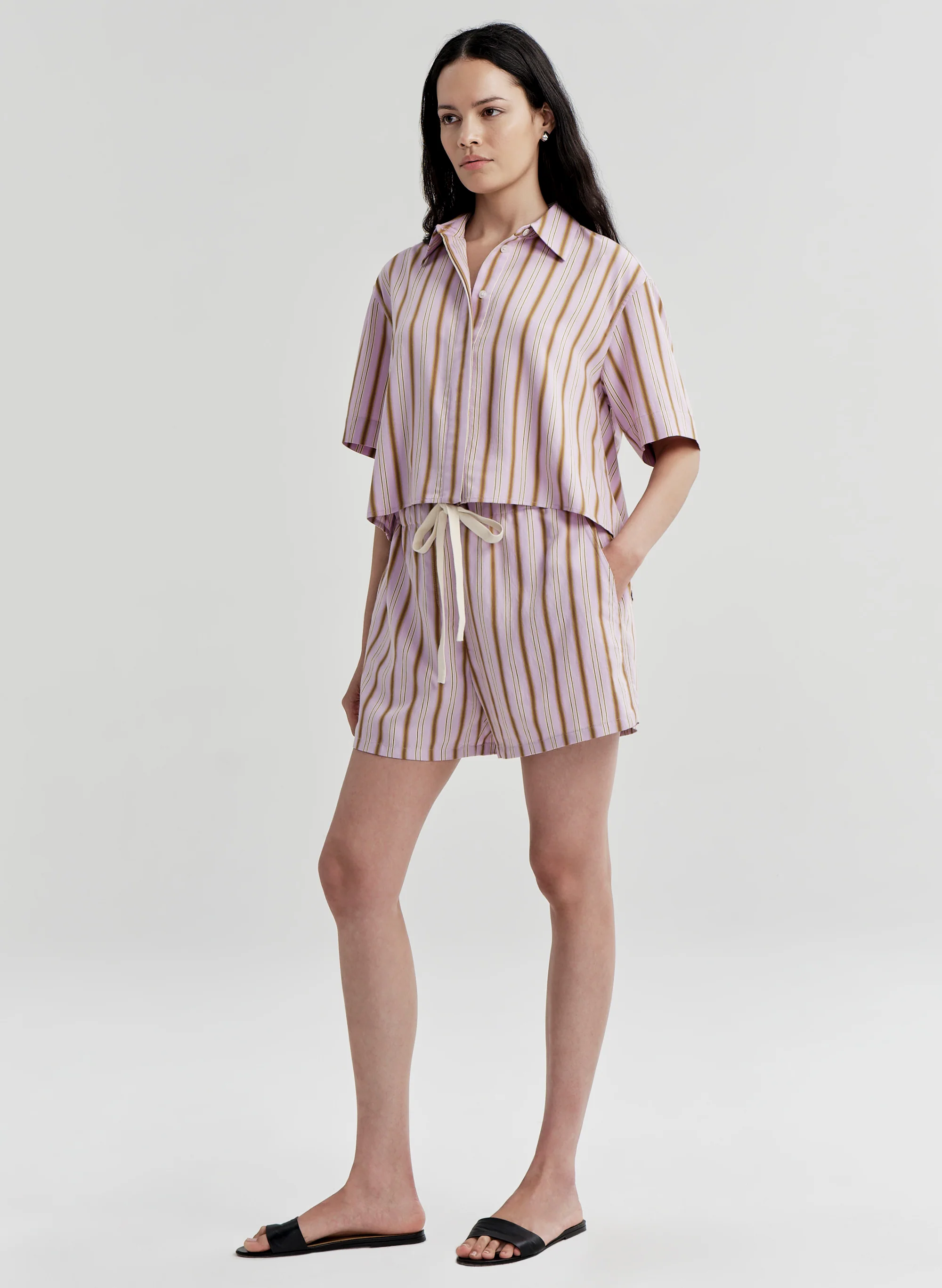 Mel Short Sleeve Striped Shirt - Image 4