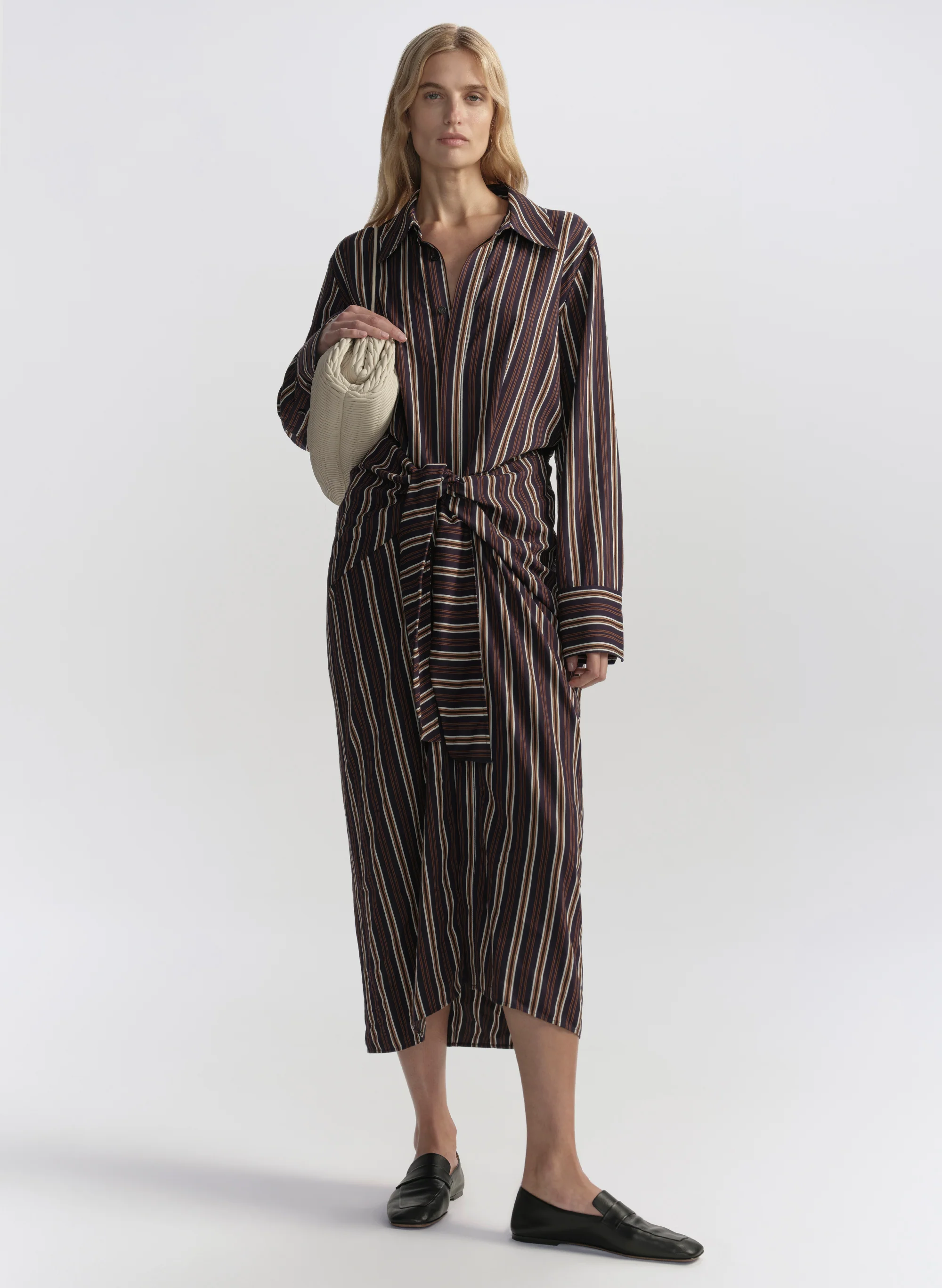 Mila Striped Midi Shirtdress