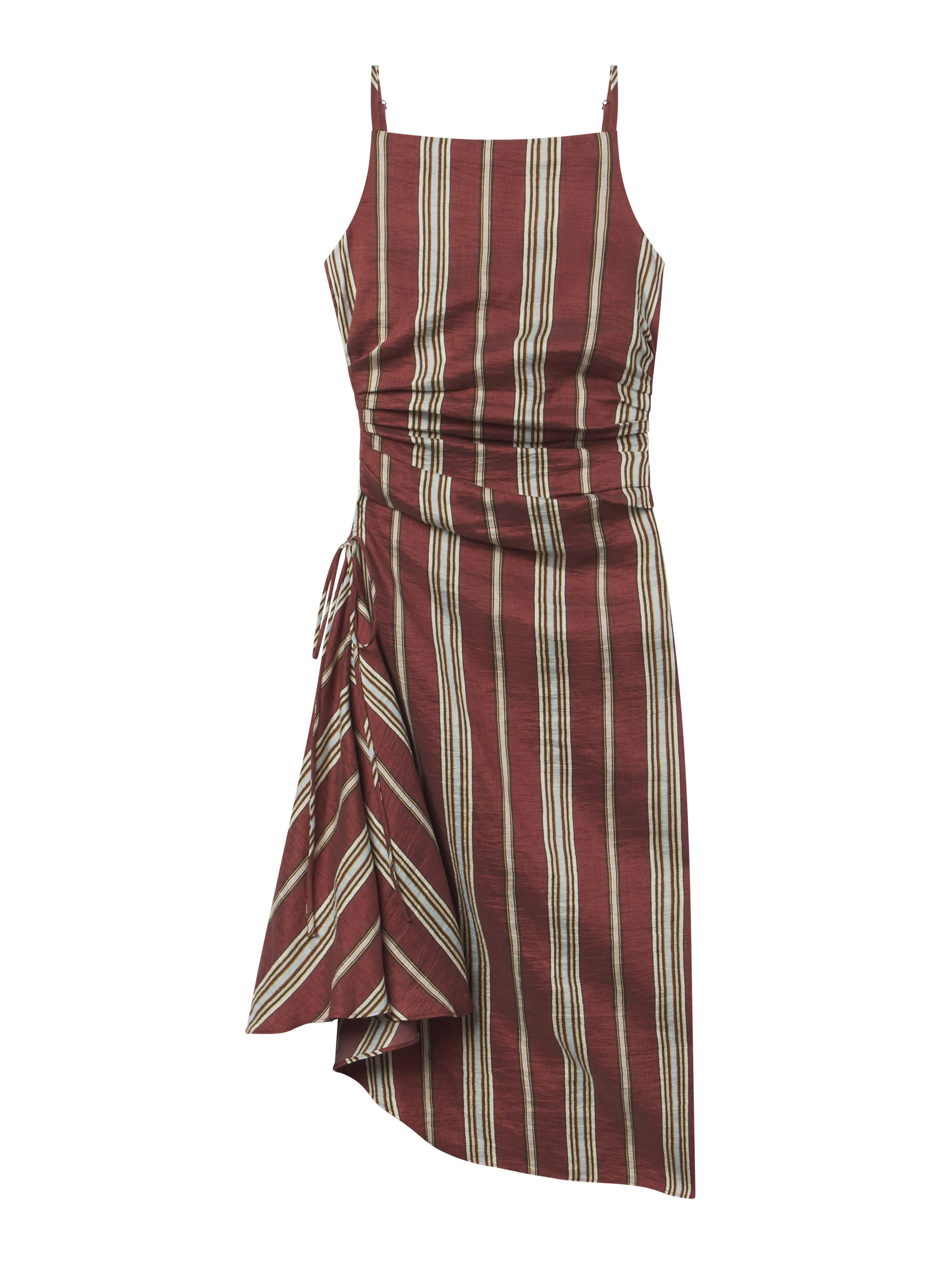 Naomi Striped Linen Midi Dress - Image 7
