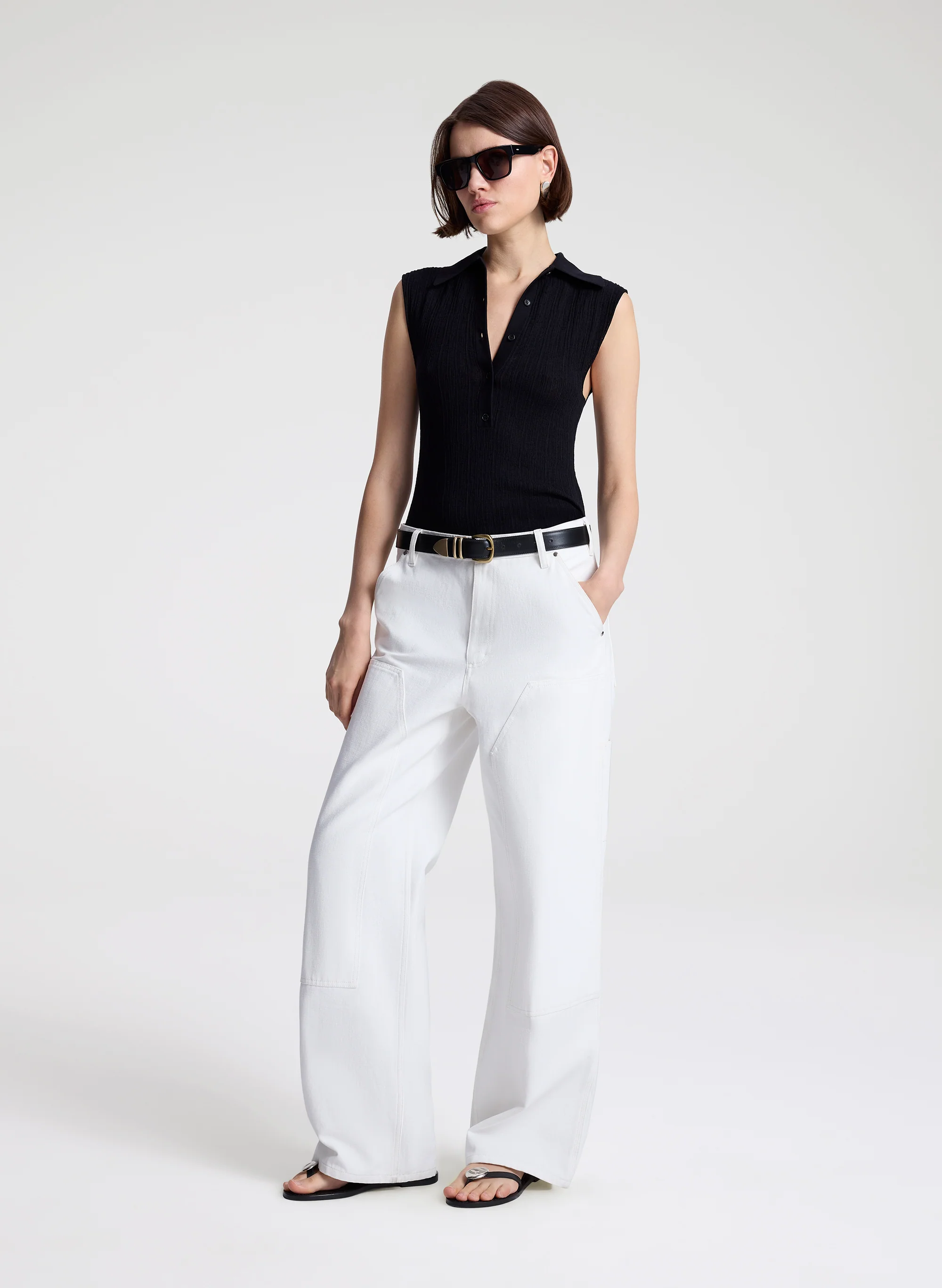 Ollie Fine Cotton Knit Polo Top - Image 4