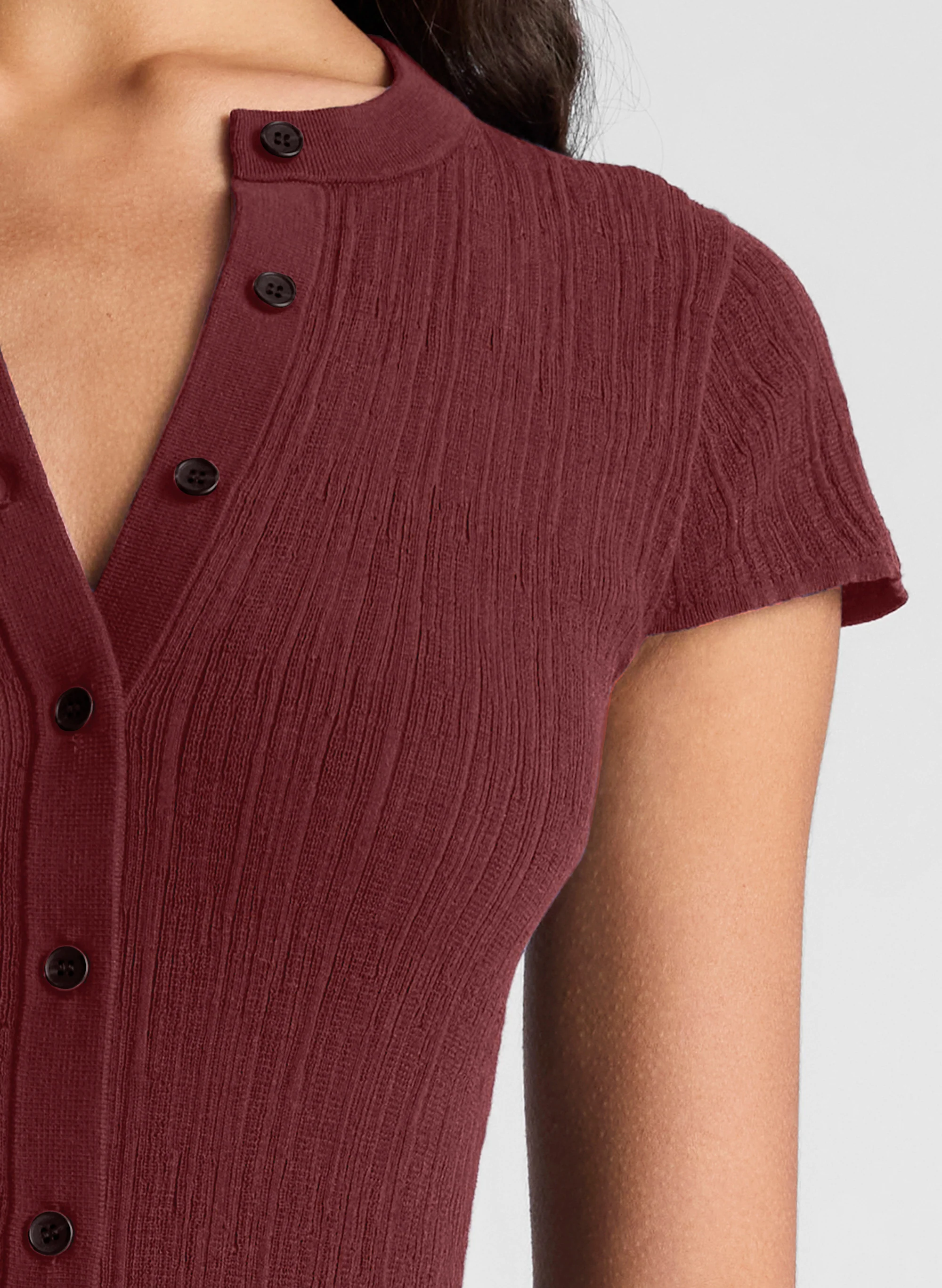 Parker Fine Cotton Knit Cardigan - Image 2