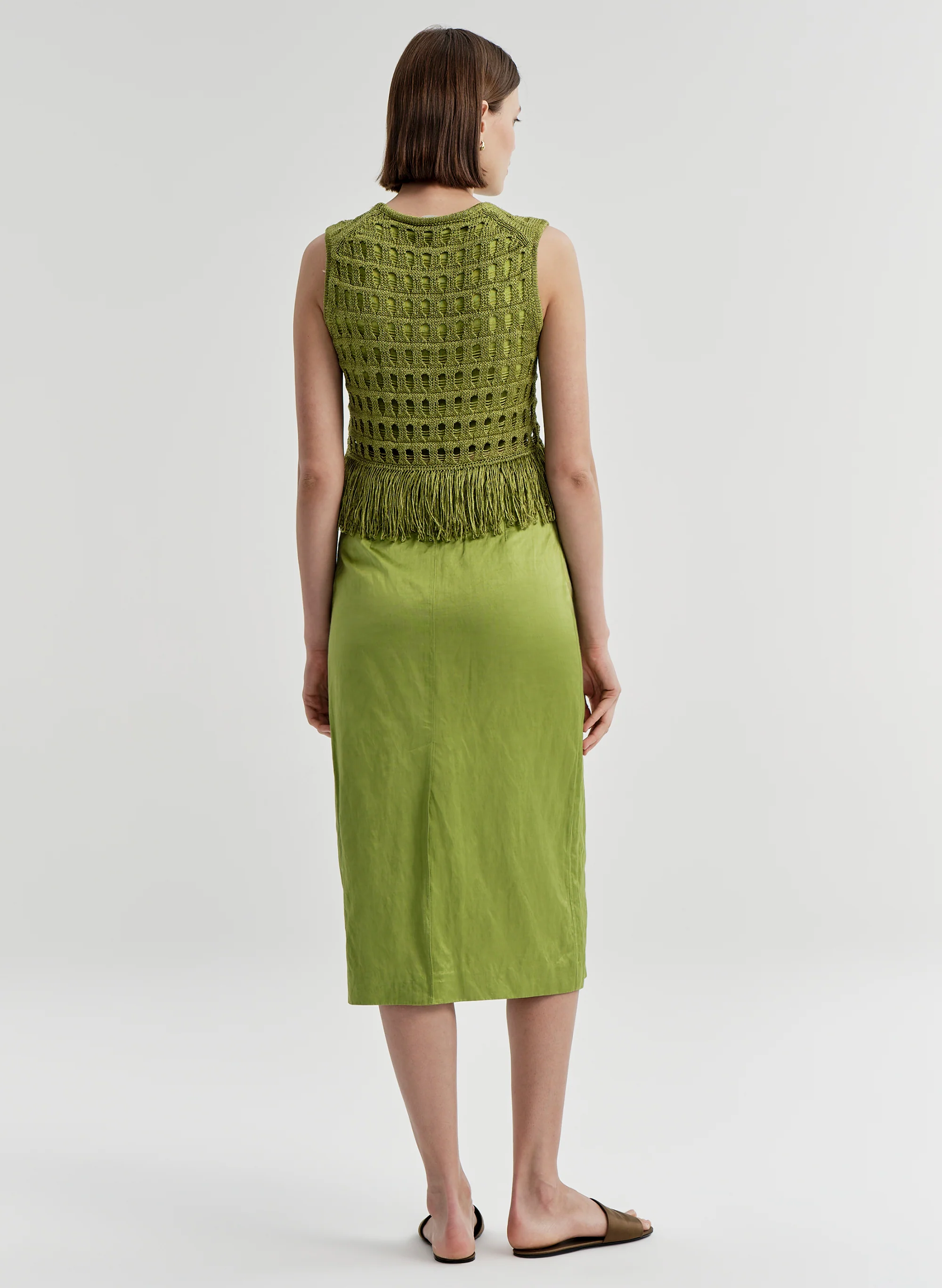 Phoebe Satin Midi Skirt - Image 5