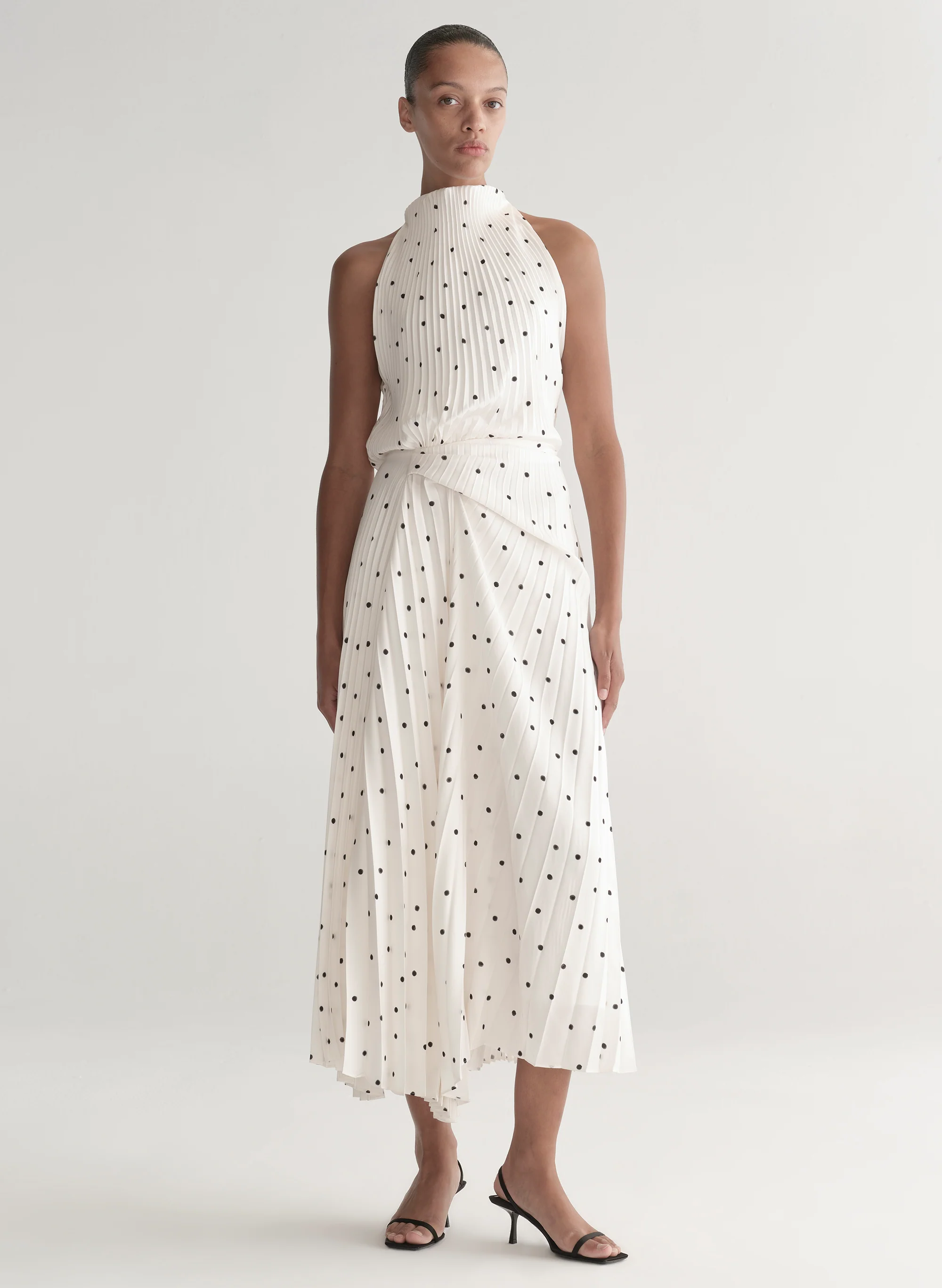 Simona Pleated Midi Dress