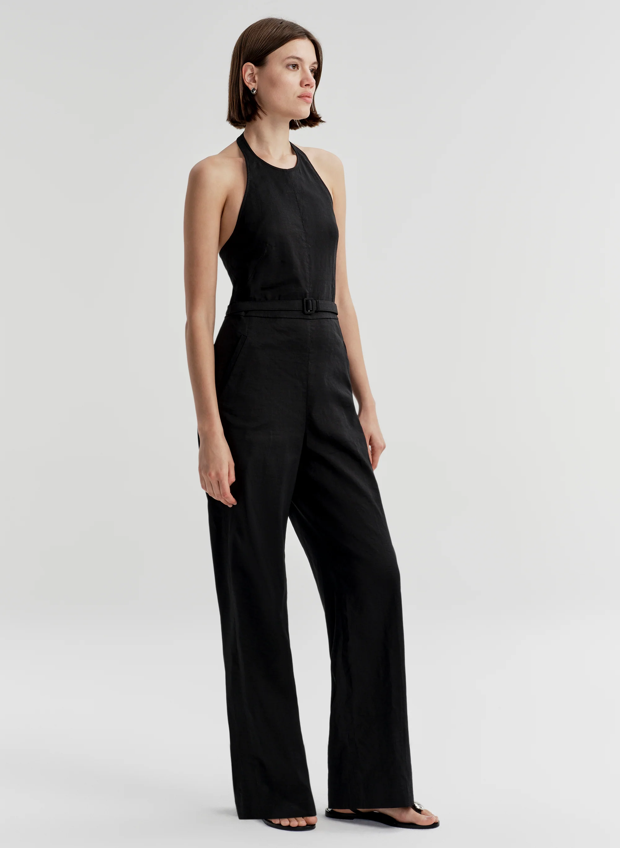 Sylvie Linen Halter Jumpsuit - Image 4