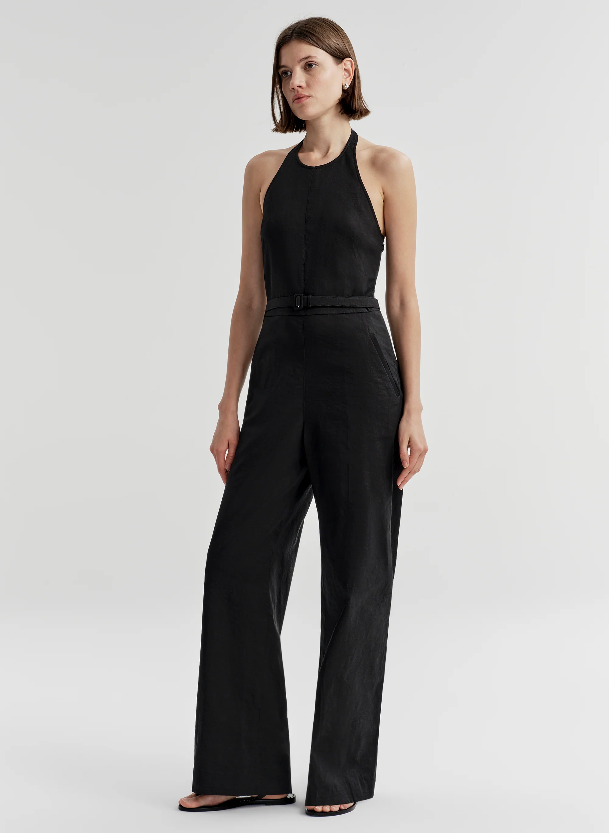 Sylvie Linen Halter Jumpsuit - Image 5