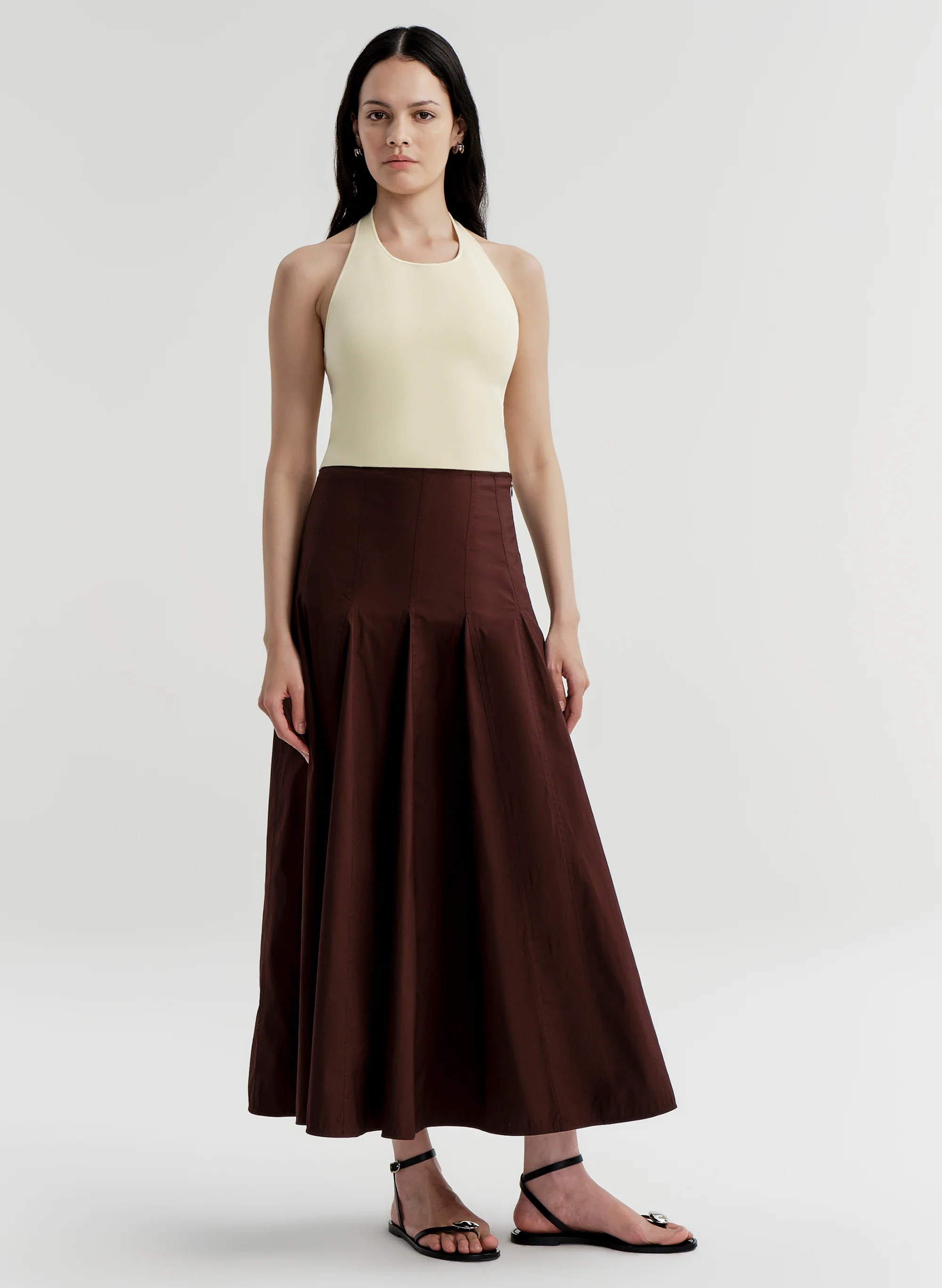 Tali Stretch Cotton Midi Skirt - Image 3