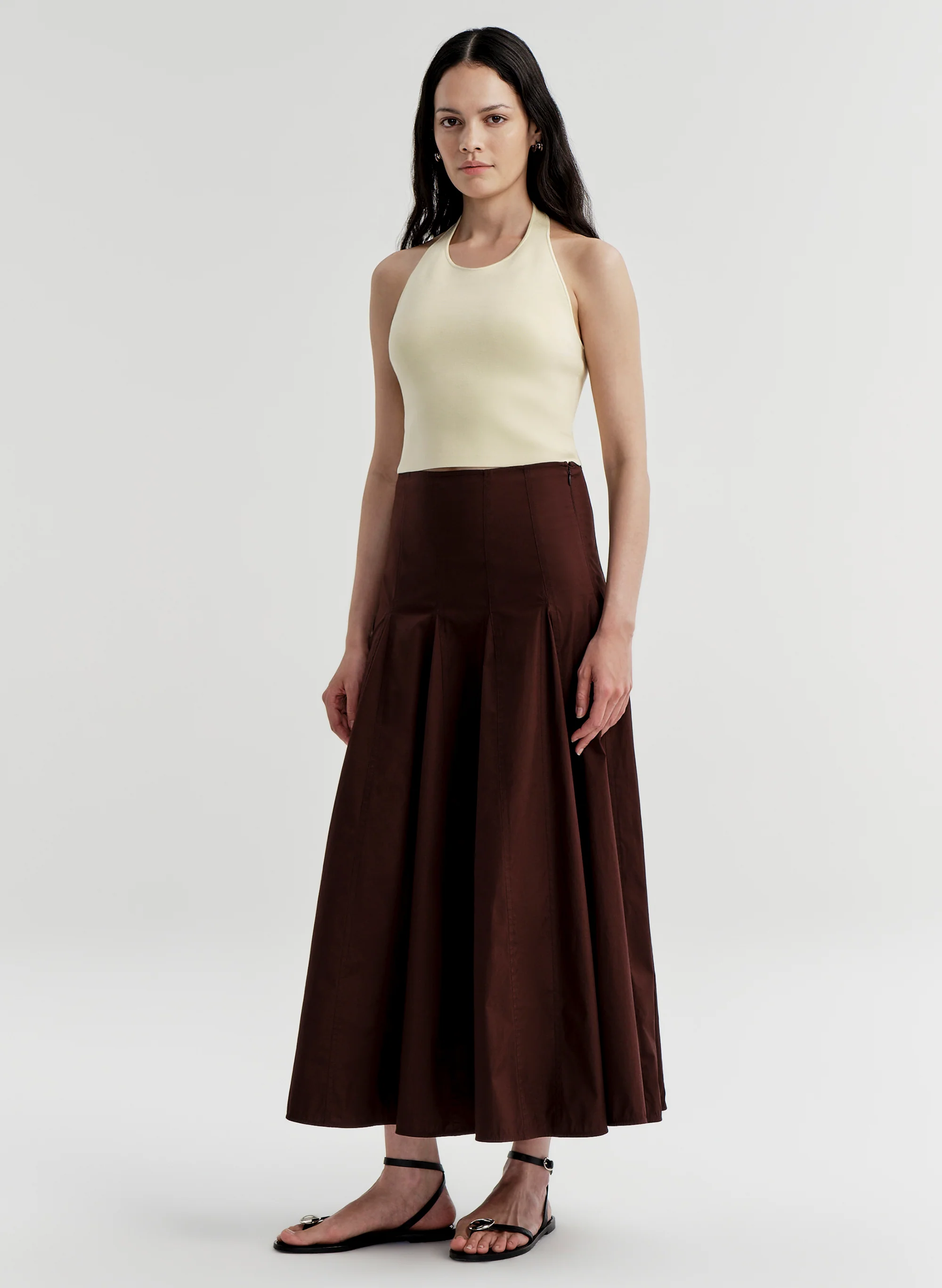 Tali Stretch Cotton Midi Skirt - Image 4