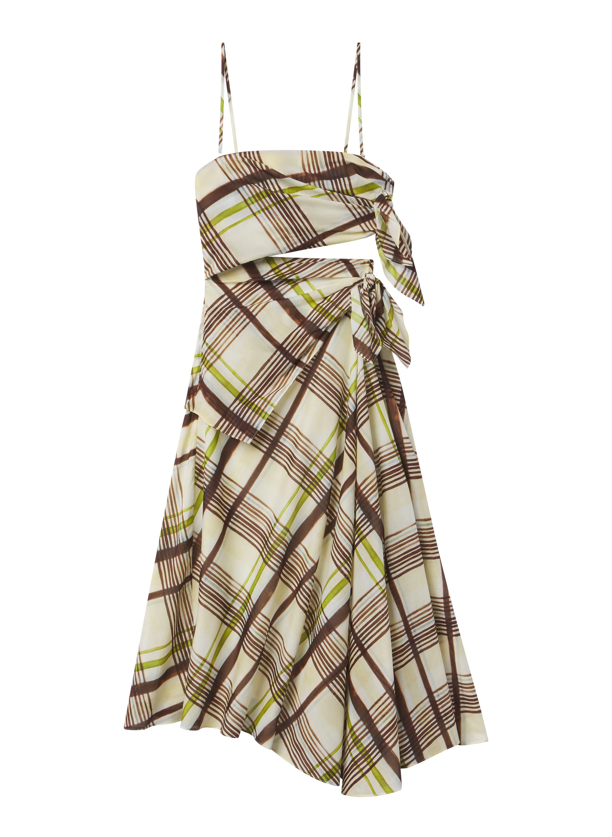 Tessa Plaid Cotton Midi Dress - Image 6