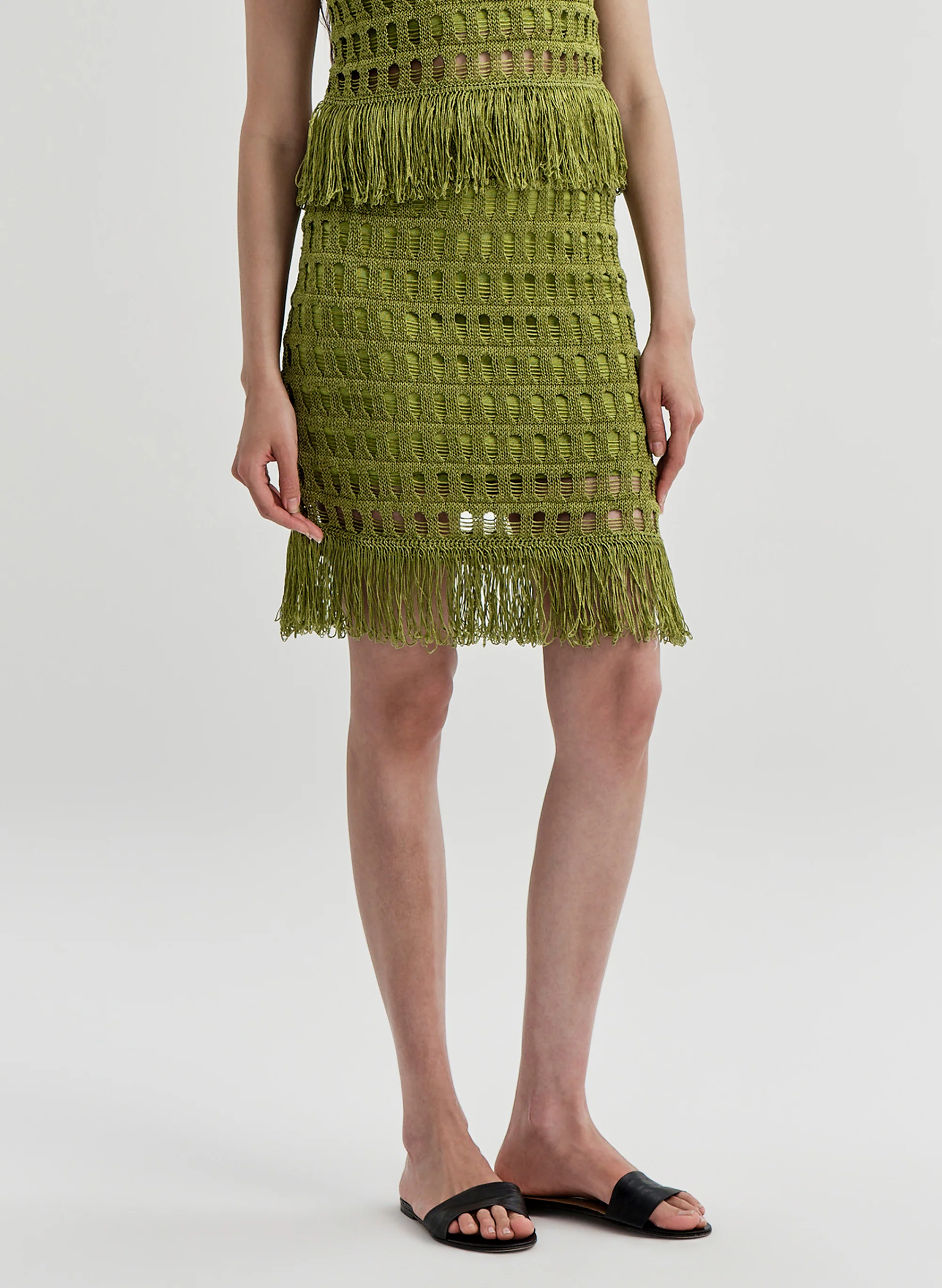 Tetá Crochet Fringe Mini Skirt - Image 3