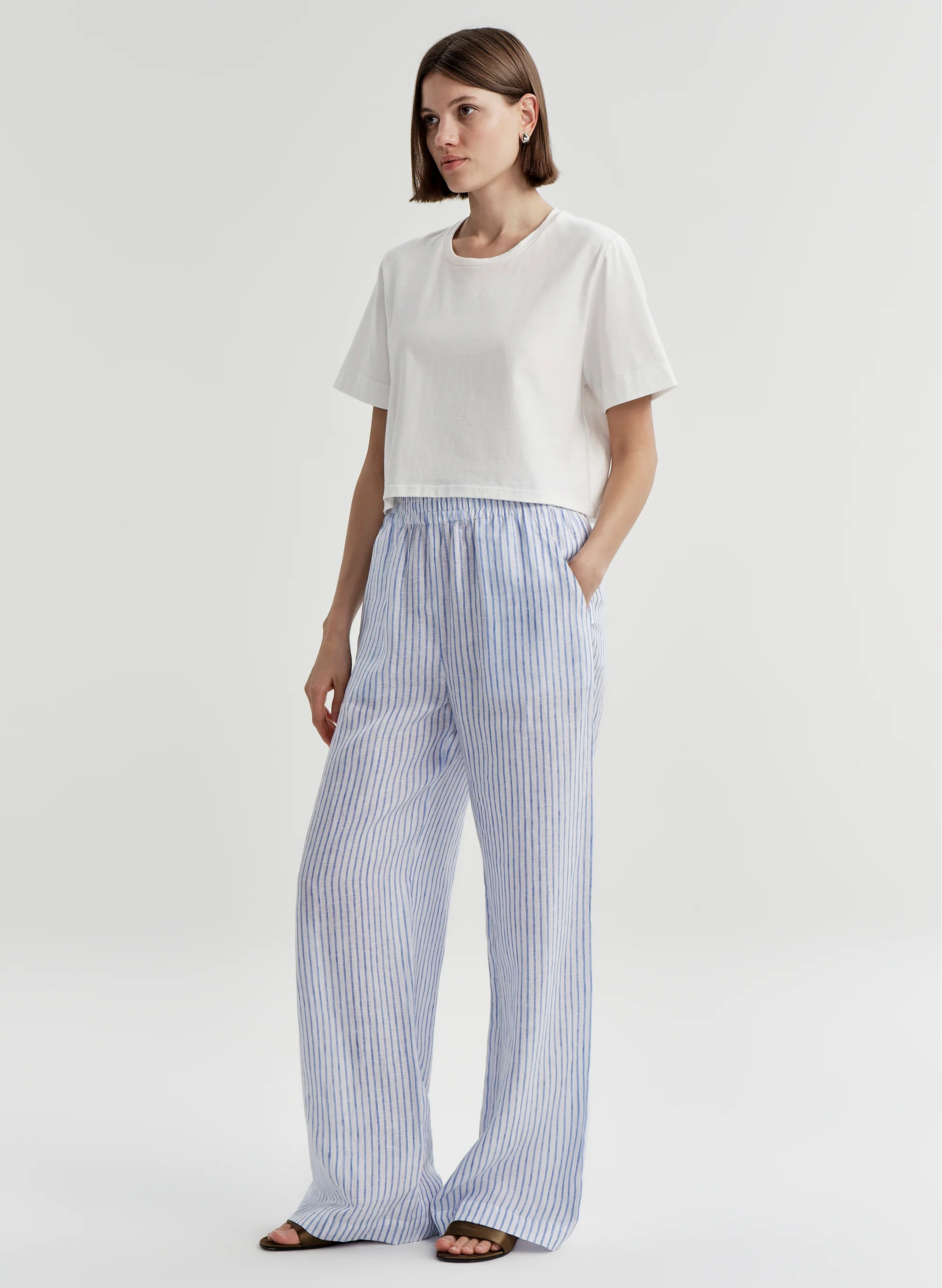 Tyler Striped Linen Pant - Image 4
