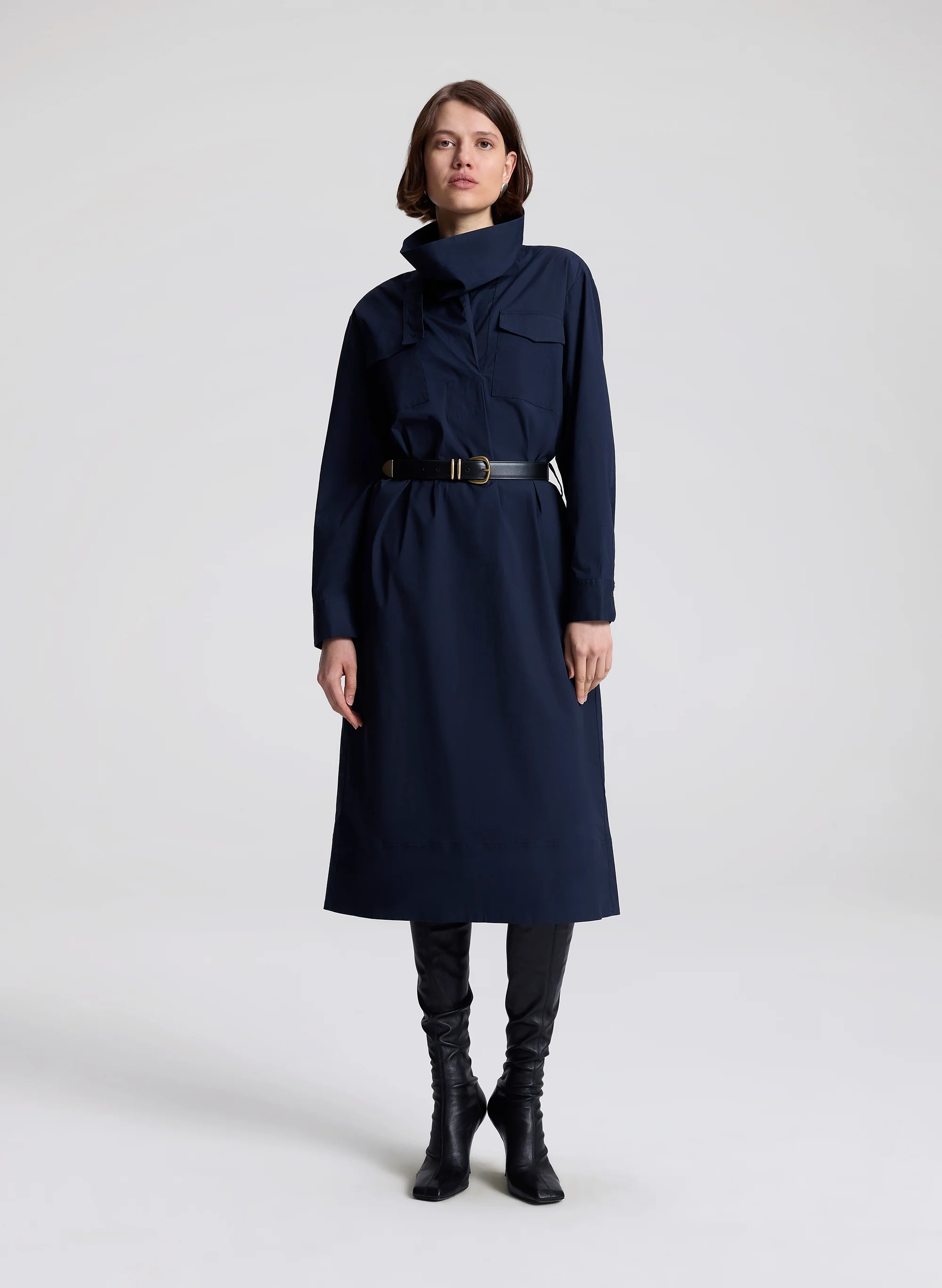 Wells Stretch Cotton Midi Dress